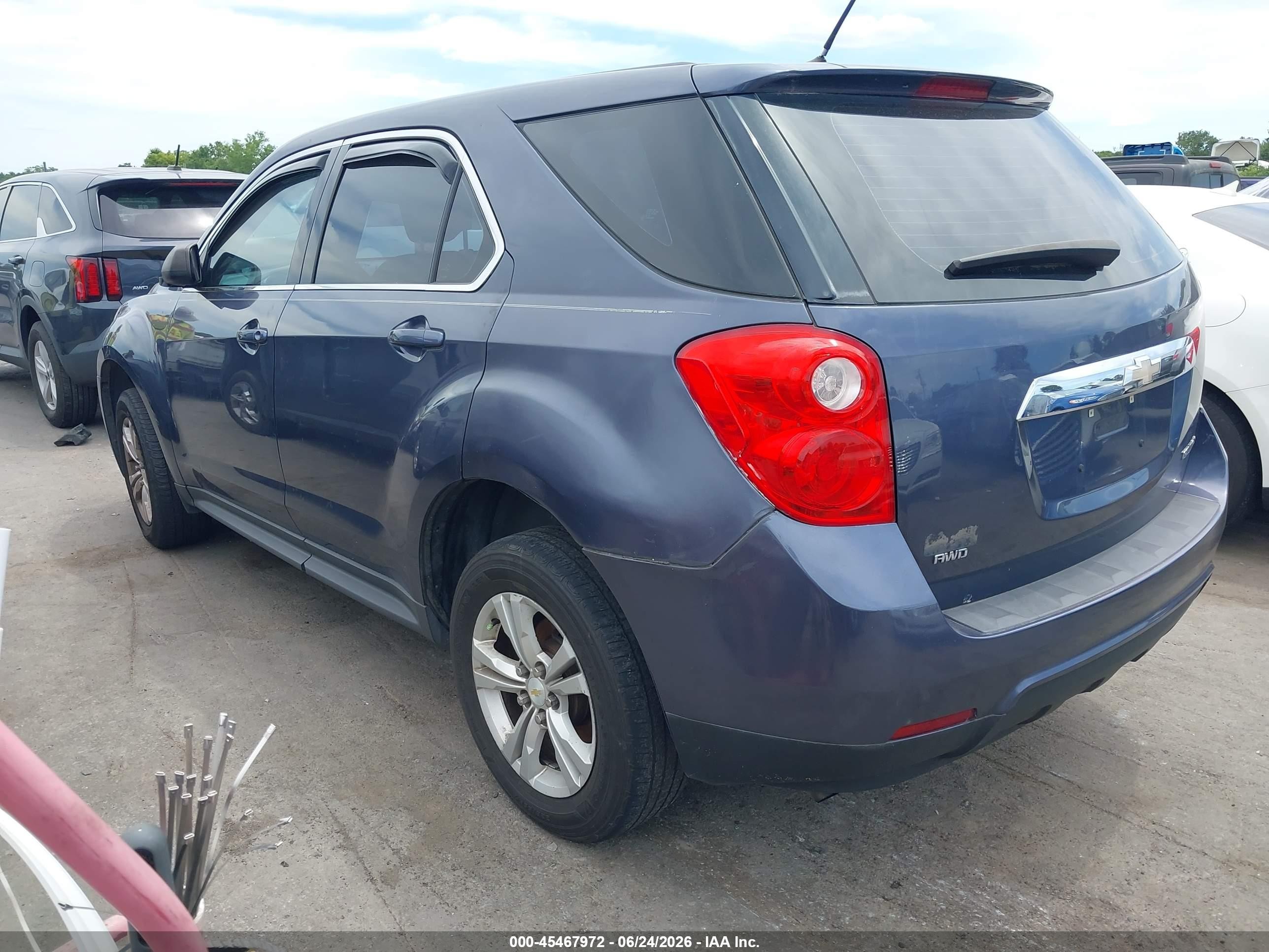 2013 Chevrolet Equinox Ls Gray vin: 2GNFLCEK1D6424398
