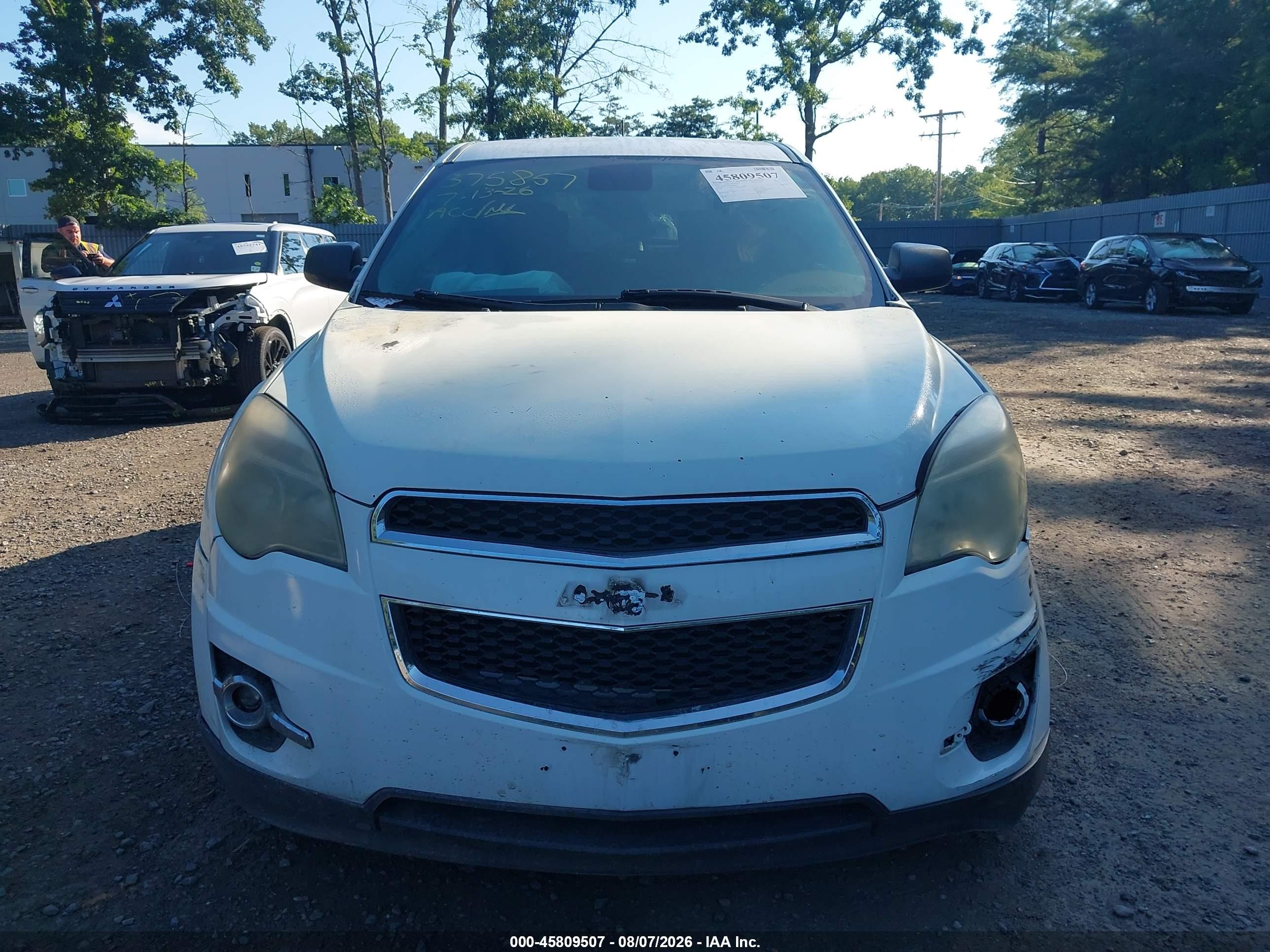 2013 Chevrolet Equinox Ls Белый vin: 2GNFLCEK2D6383621