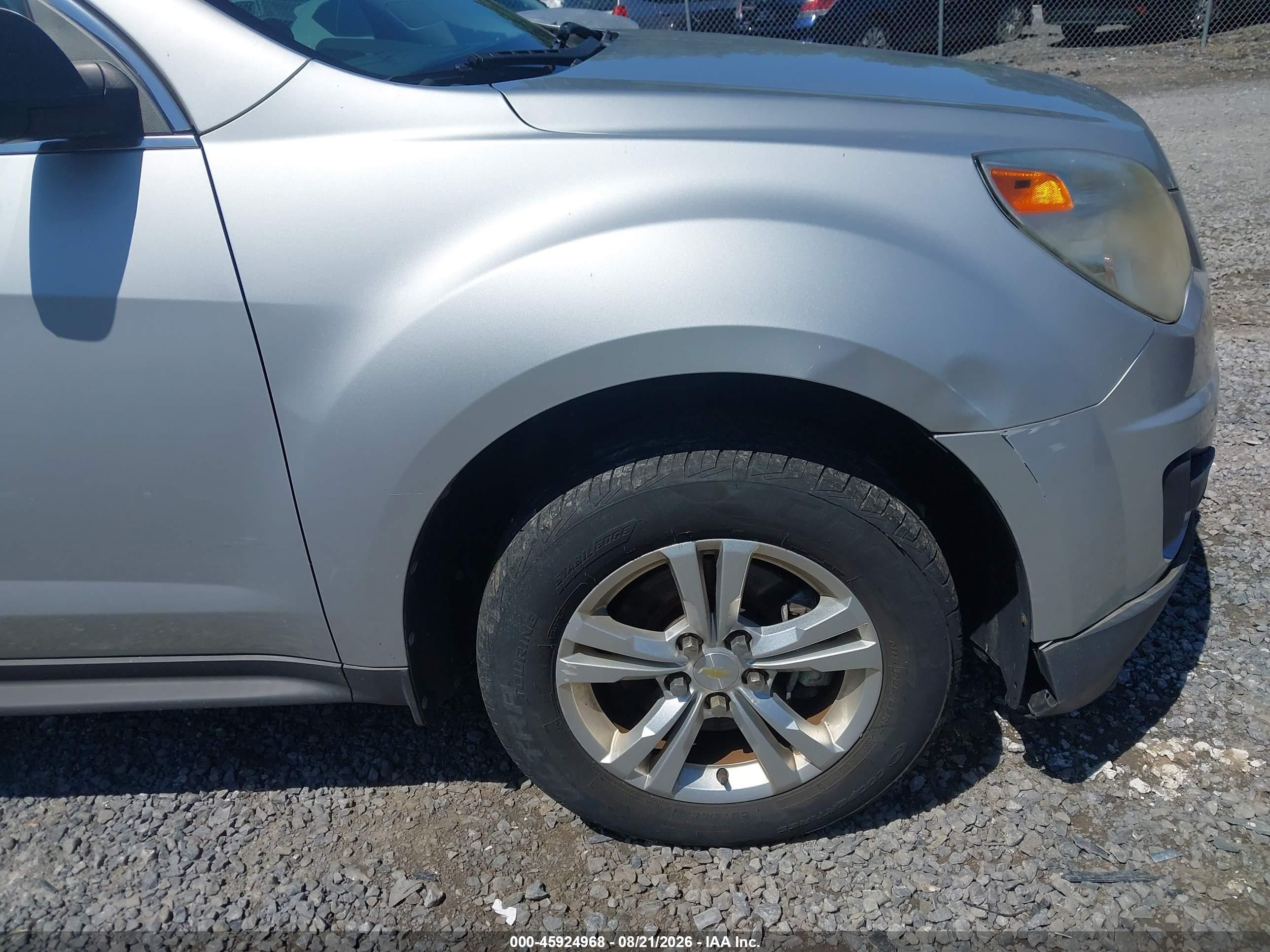 2012 Chevrolet Equinox Ls Silver vin: 2GNFLCEK3C6220183