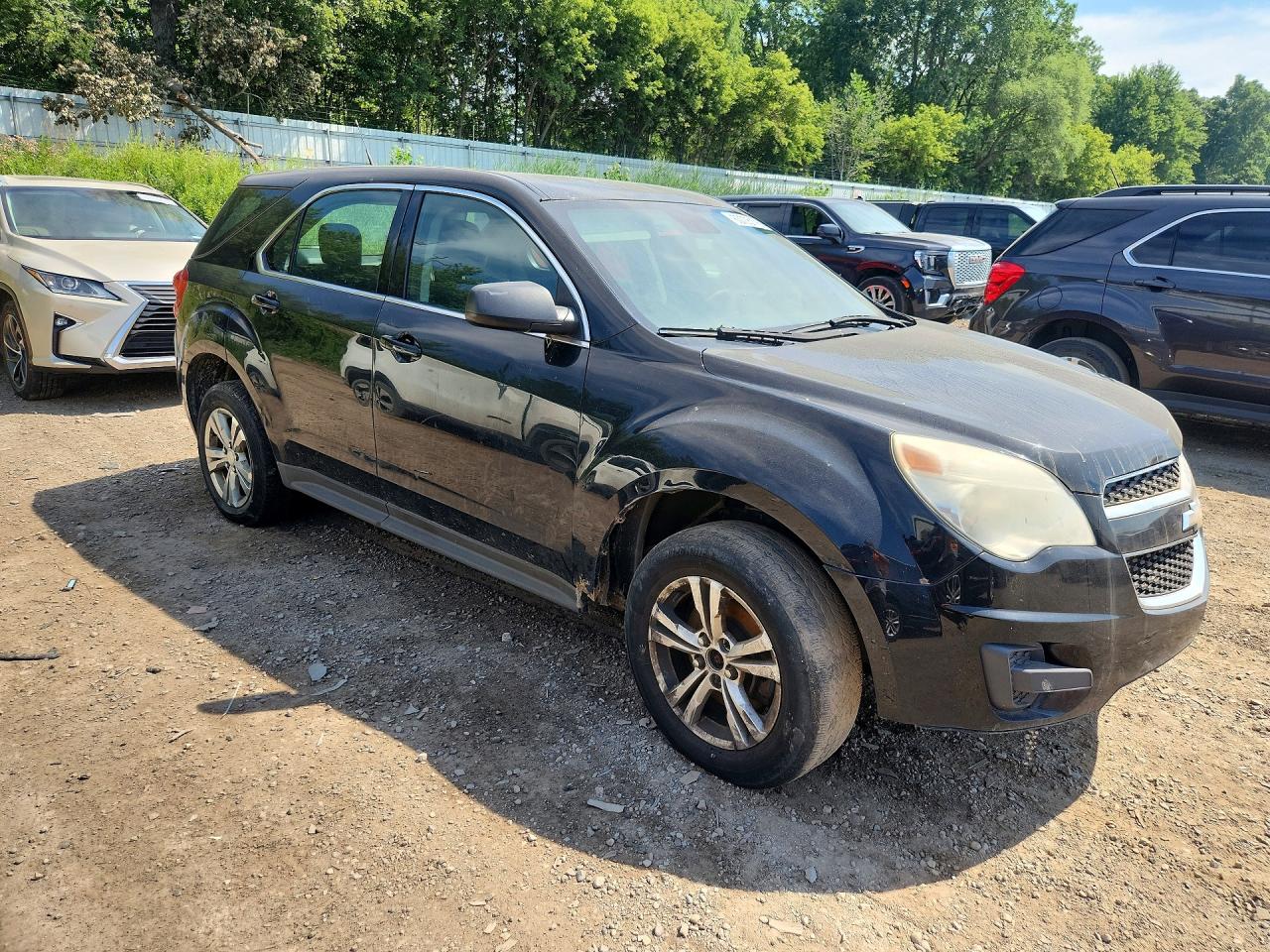 2012 Chevrolet Equinox Ls Black vin: 2GNFLCEK3C6396702