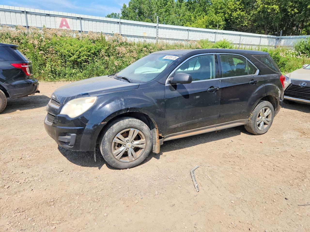2012 Chevrolet Equinox Ls Black vin: 2GNFLCEK3C6396702