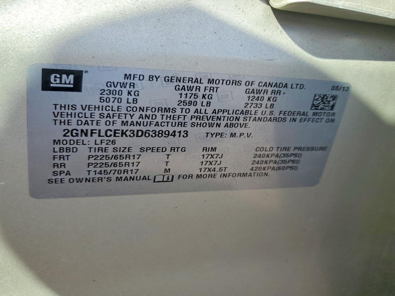 2013 Chevrolet Equinox Ls Gold vin: 2GNFLCEK3D6389413