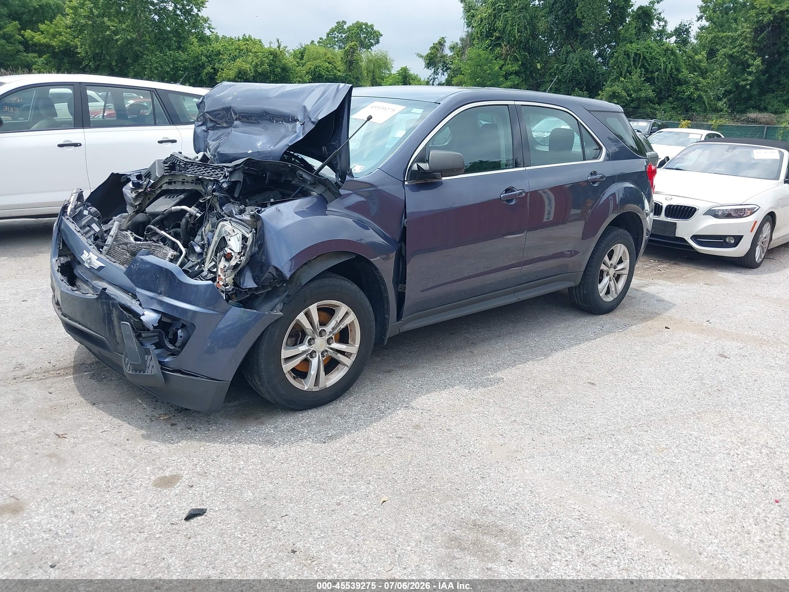 2013 Chevrolet Equinox Ls Gray vin: 2GNFLCEK3D6411863