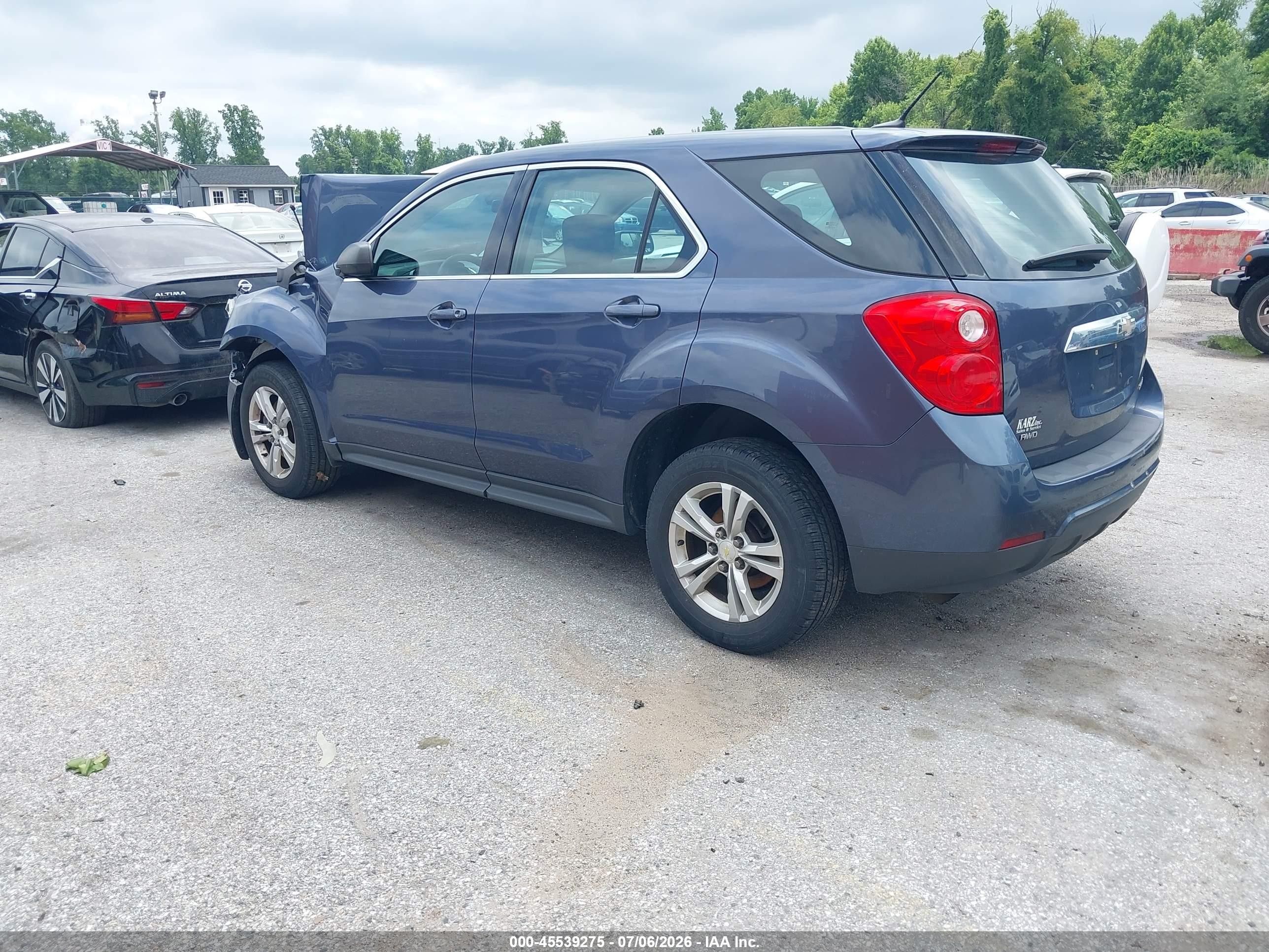 2013 Chevrolet Equinox Ls Gray vin: 2GNFLCEK3D6411863