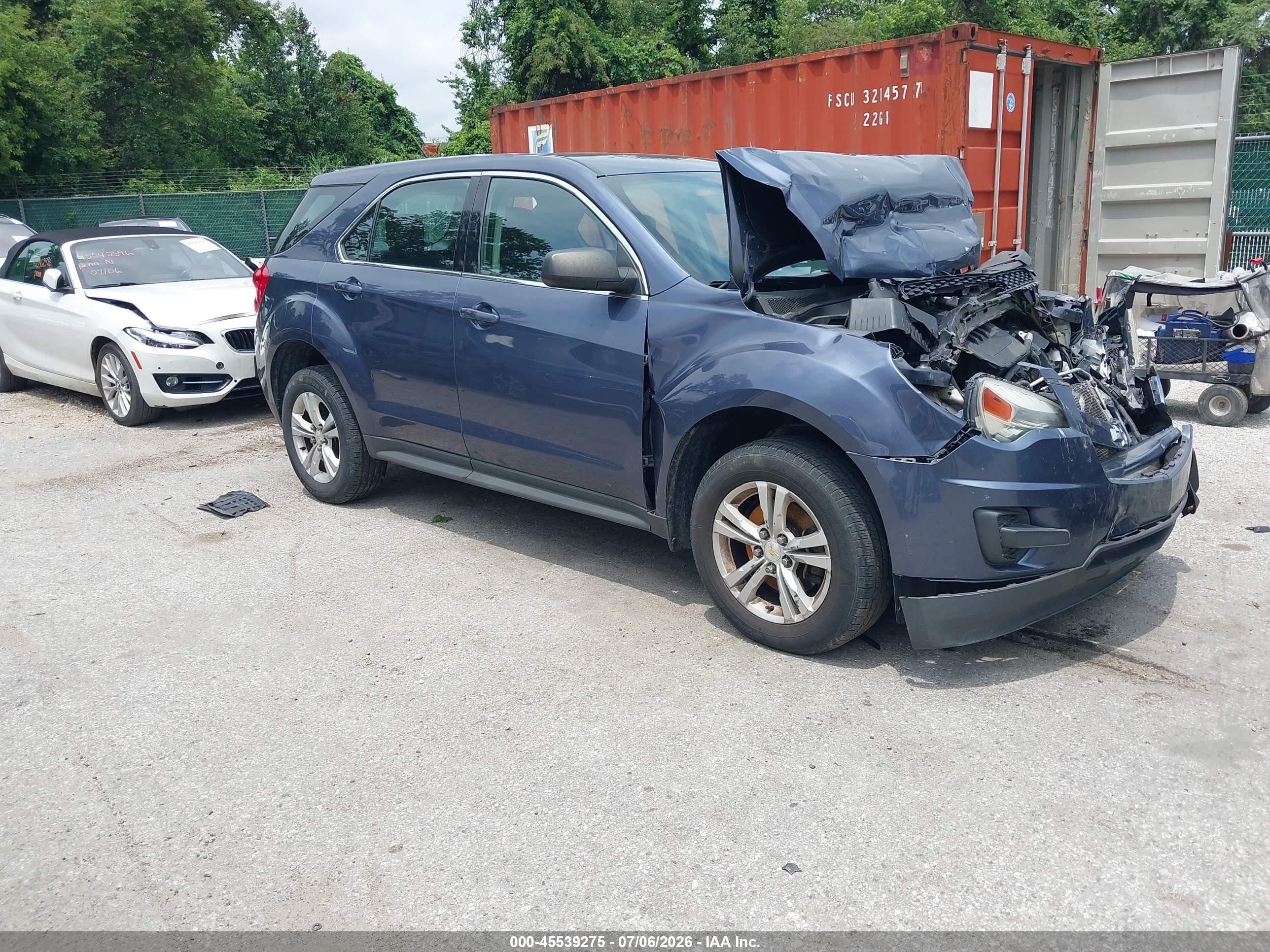 2013 Chevrolet Equinox Ls Gray vin: 2GNFLCEK3D6411863