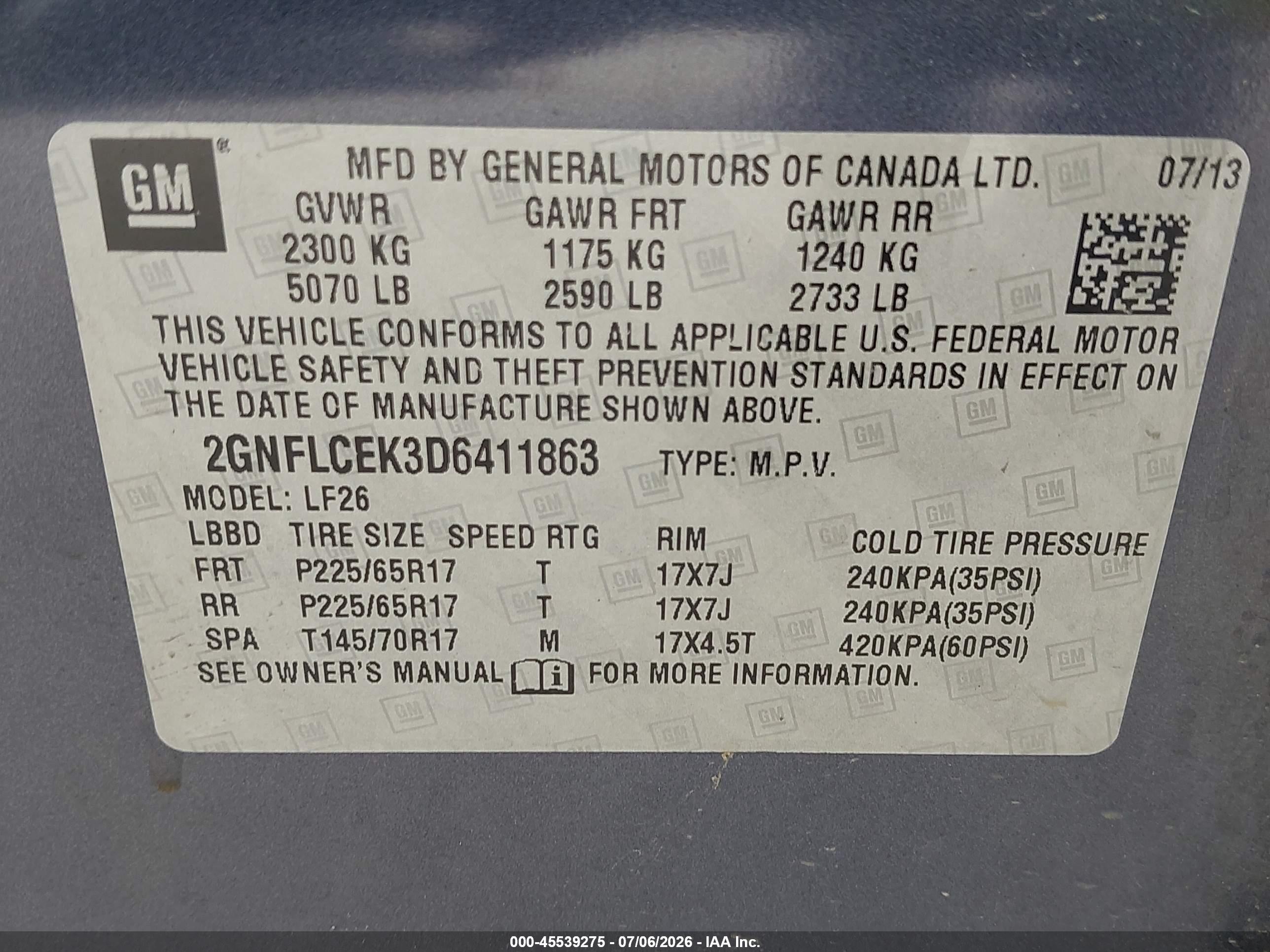 2013 Chevrolet Equinox Ls Gray vin: 2GNFLCEK3D6411863