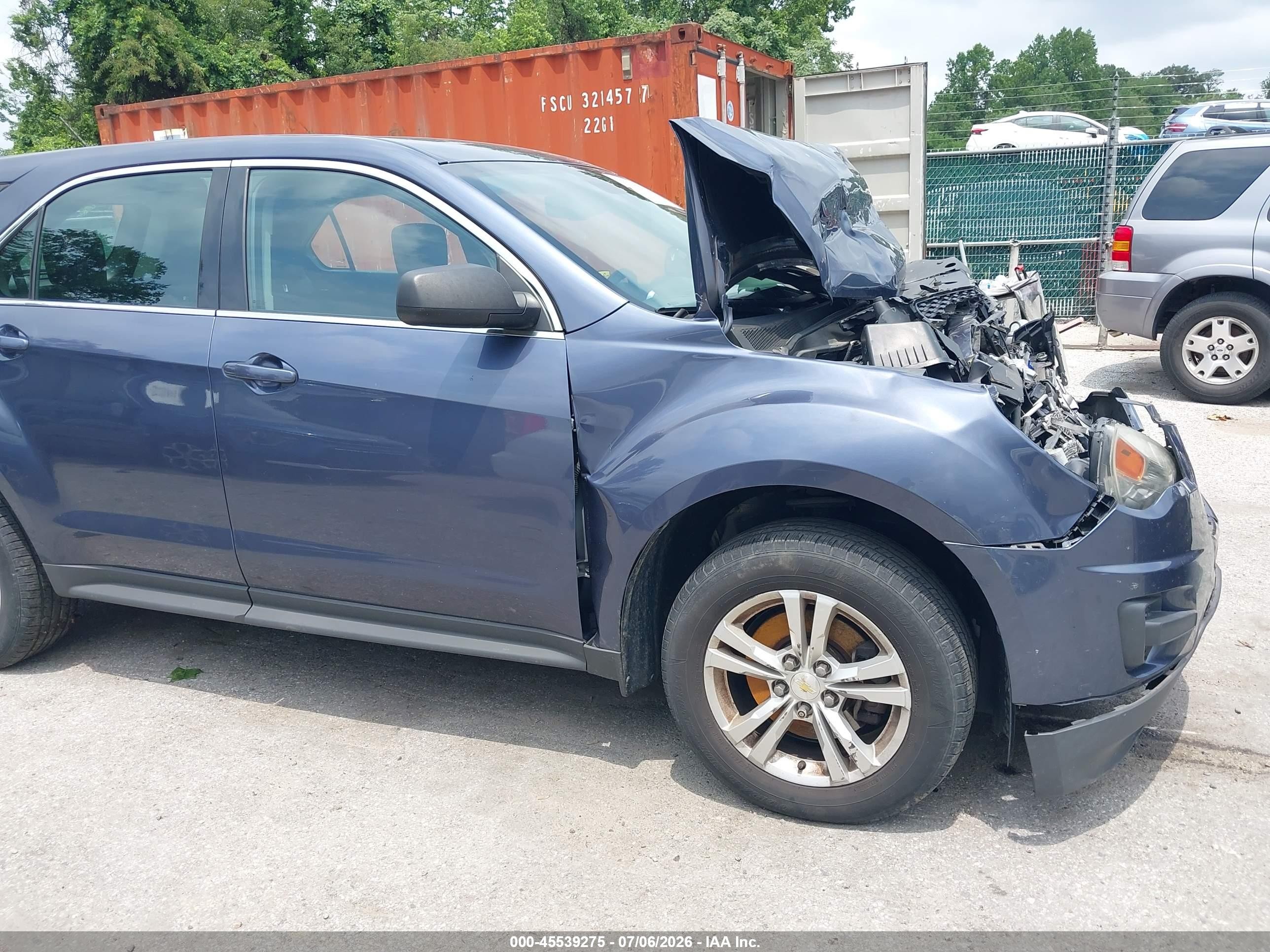 2013 Chevrolet Equinox Ls Gray vin: 2GNFLCEK3D6411863