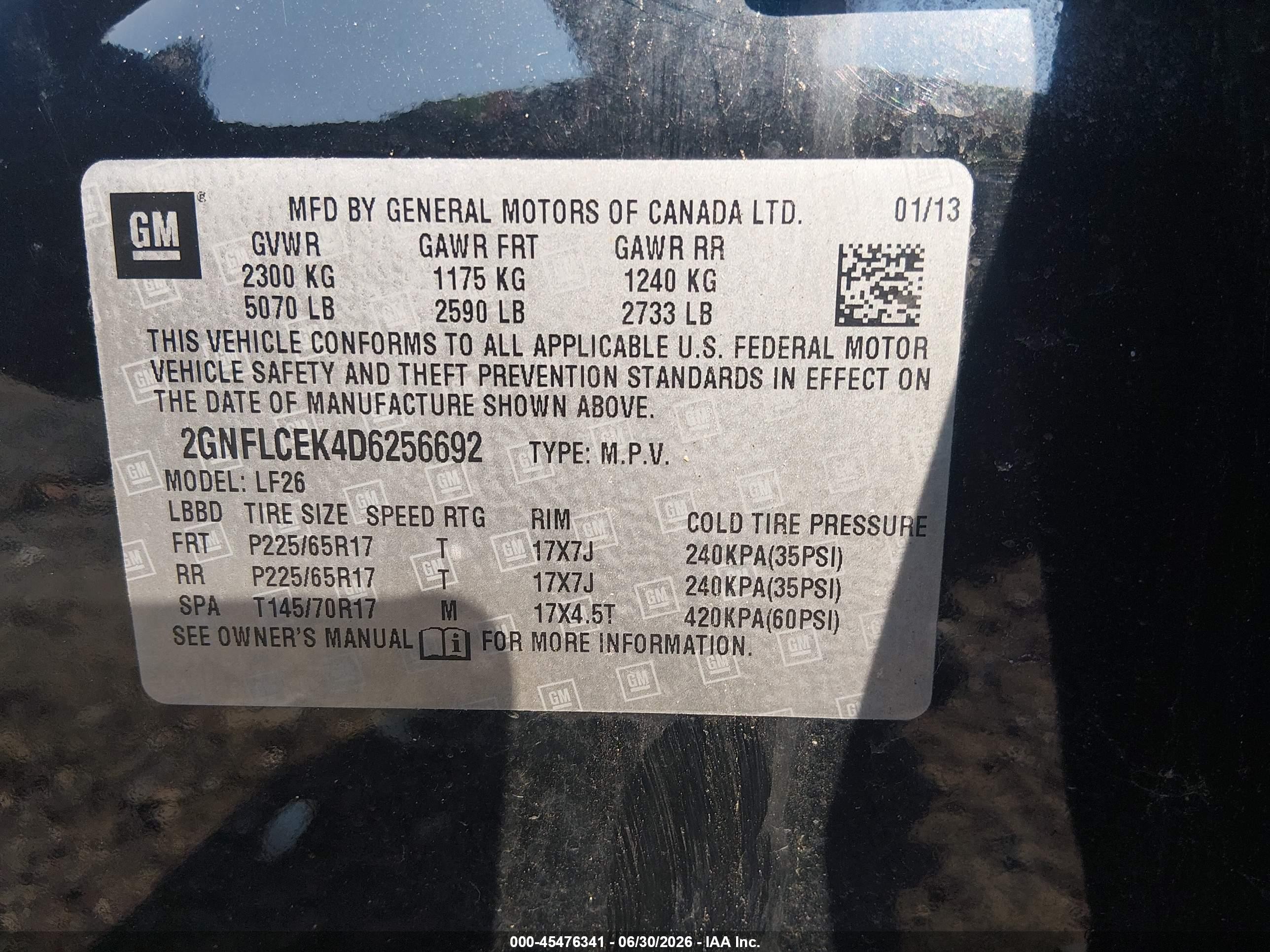 2013 Chevrolet Equinox Ls Black vin: 2GNFLCEK4D6256692