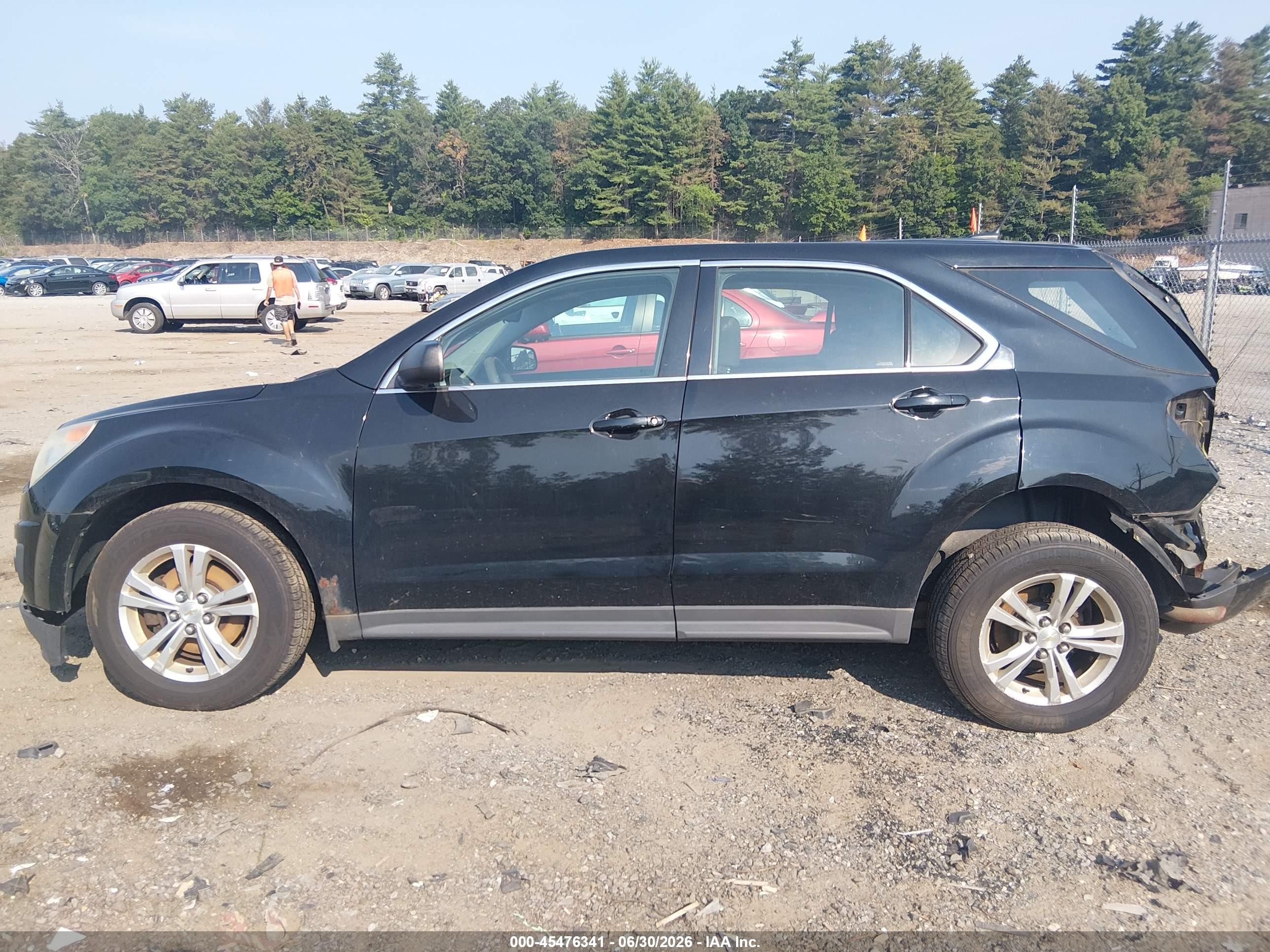 2013 Chevrolet Equinox Ls Black vin: 2GNFLCEK4D6256692