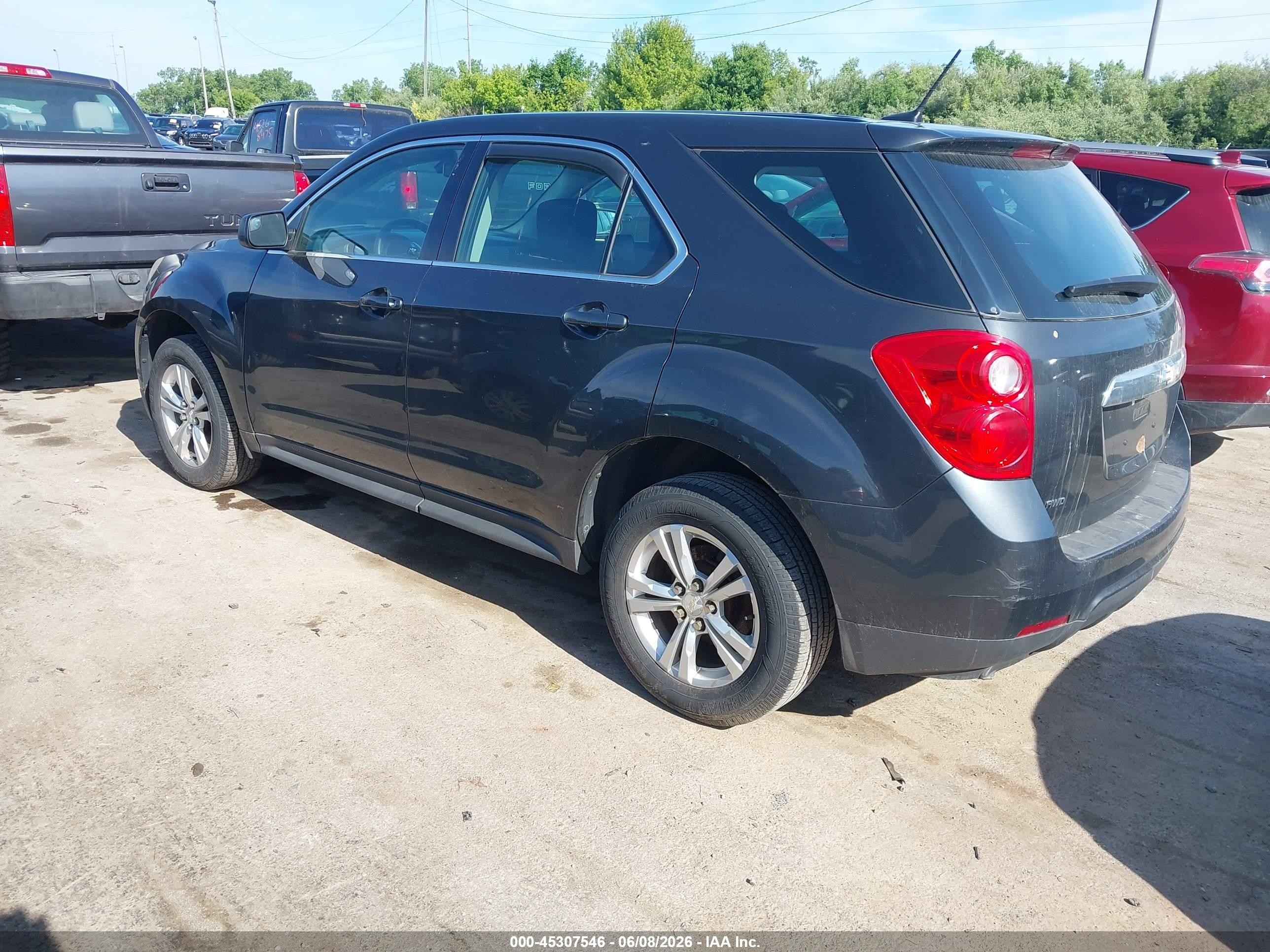 2013 Chevrolet Equinox Ls Black vin: 2GNFLCEK4D6325896
