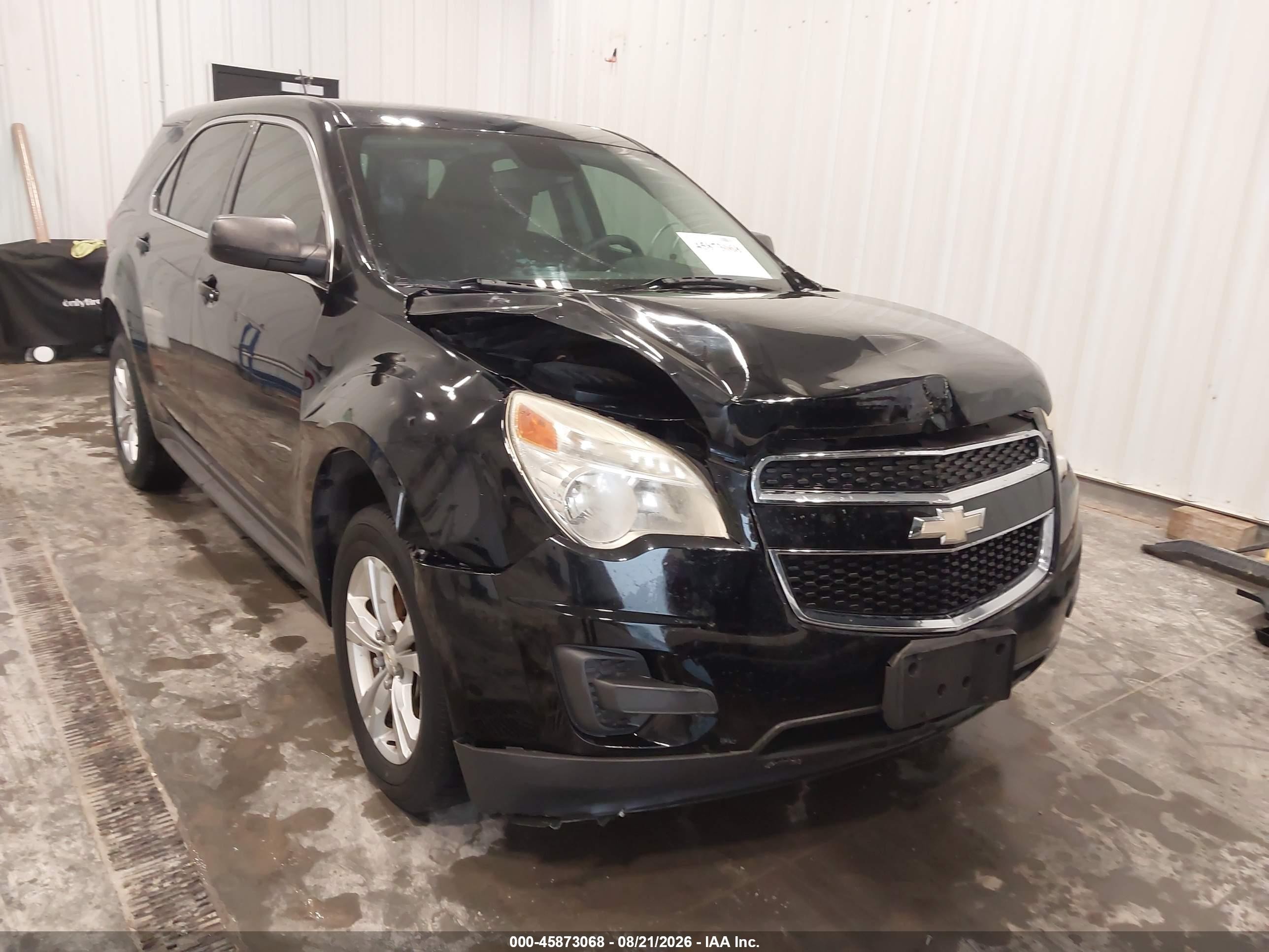 2013 Chevrolet Equinox Ls Black vin: 2GNFLCEK4D6371728