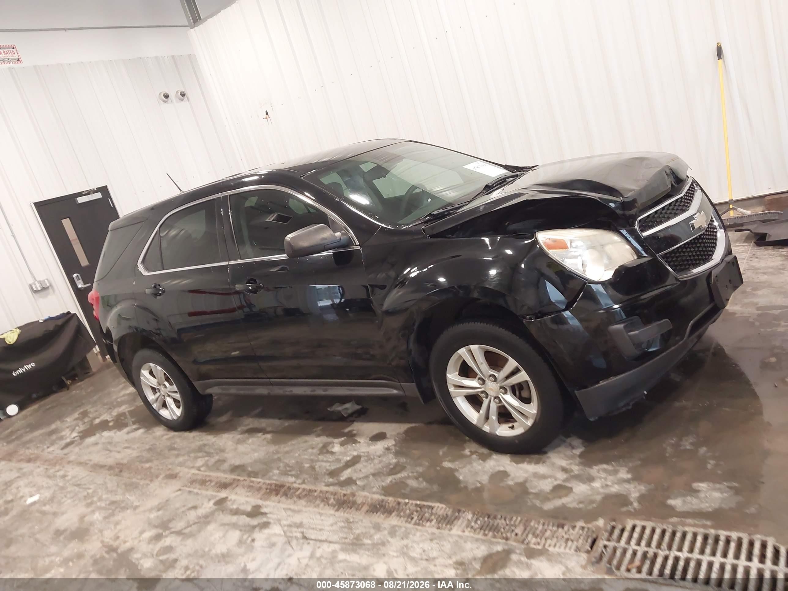 2013 Chevrolet Equinox Ls Black vin: 2GNFLCEK4D6371728
