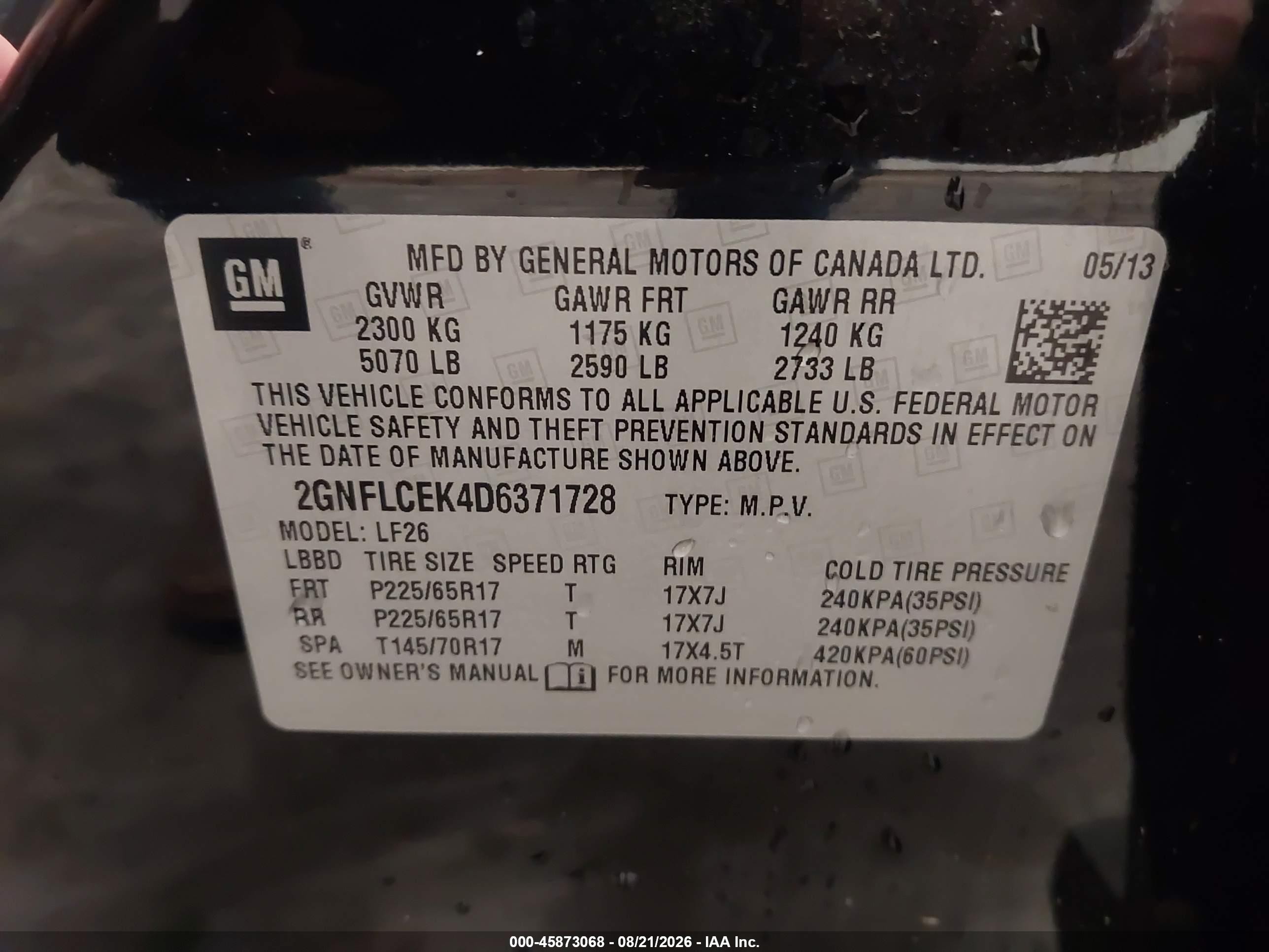 2013 Chevrolet Equinox Ls Black vin: 2GNFLCEK4D6371728