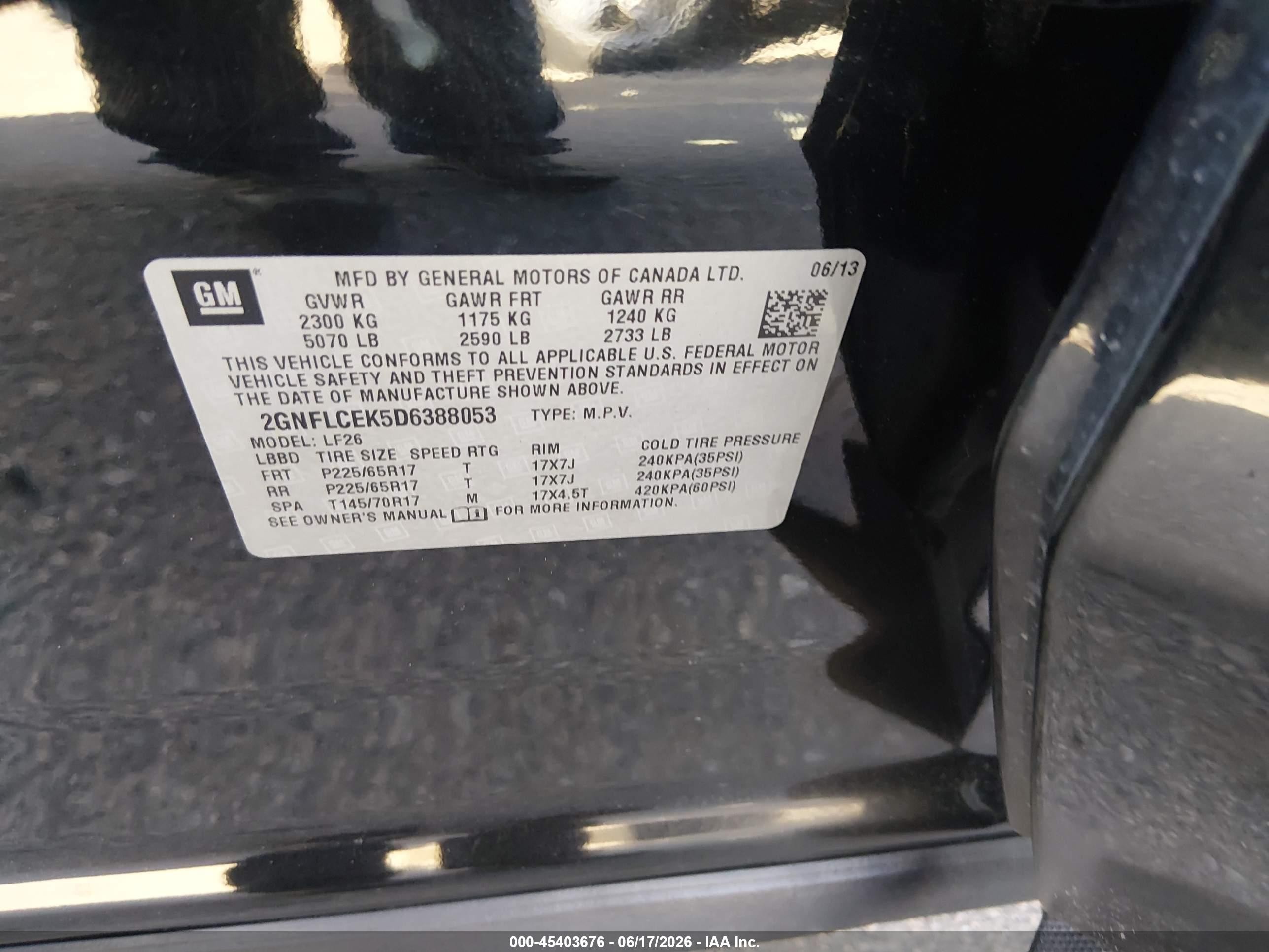 2013 Chevrolet Equinox Ls Черный vin: 2GNFLCEK5D6388053