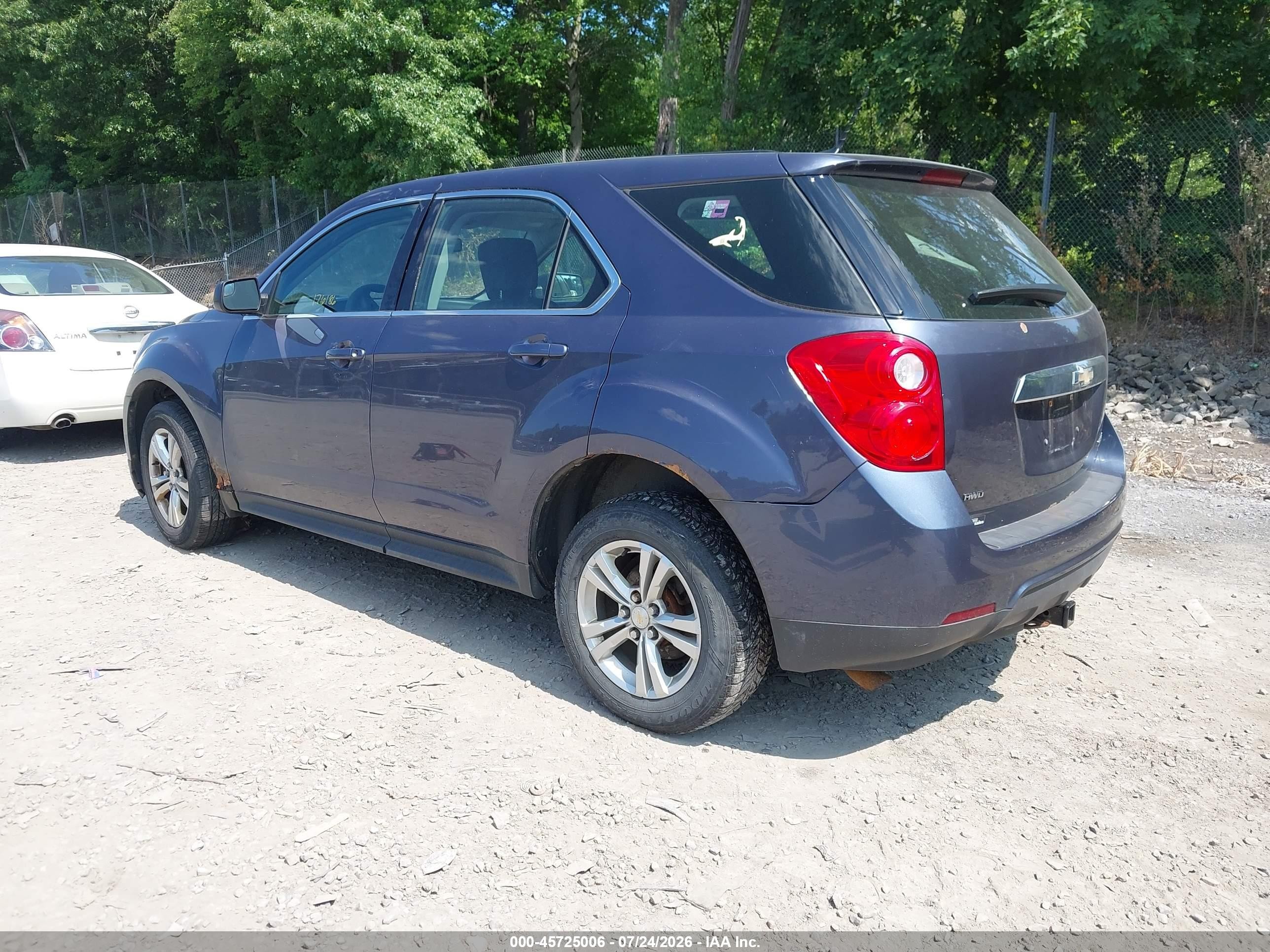 2013 Chevrolet Equinox Ls Blue vin: 2GNFLCEK6D6336317