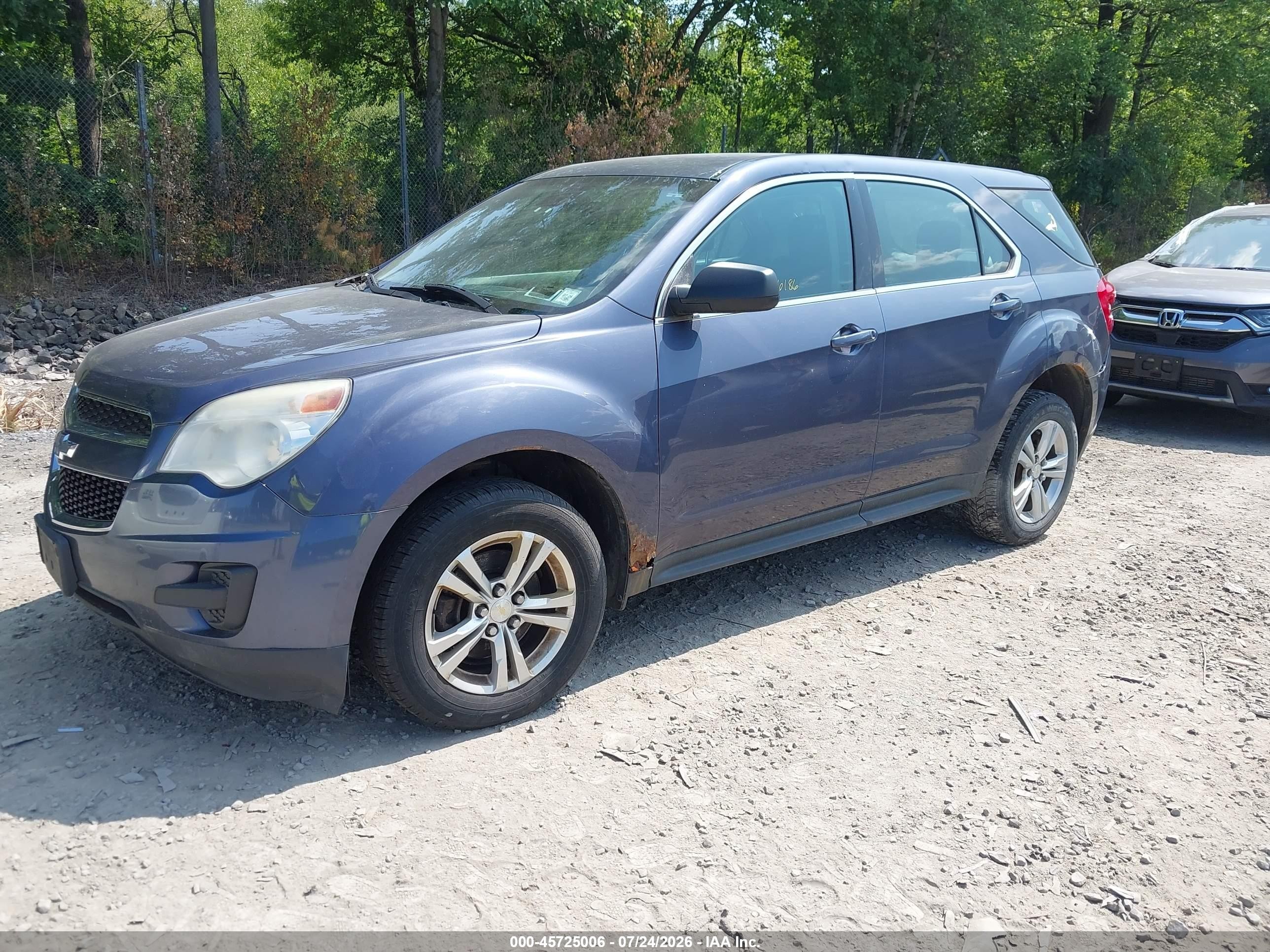2013 Chevrolet Equinox Ls Blue vin: 2GNFLCEK6D6336317