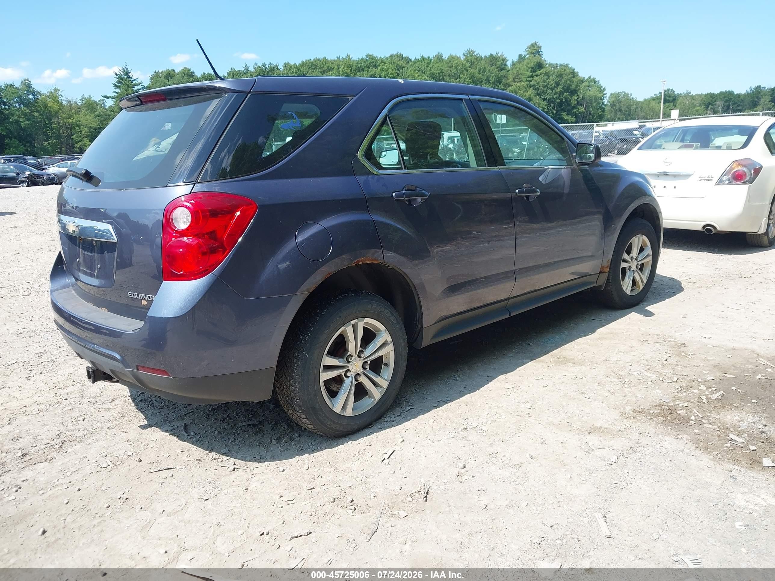 2013 Chevrolet Equinox Ls Blue vin: 2GNFLCEK6D6336317