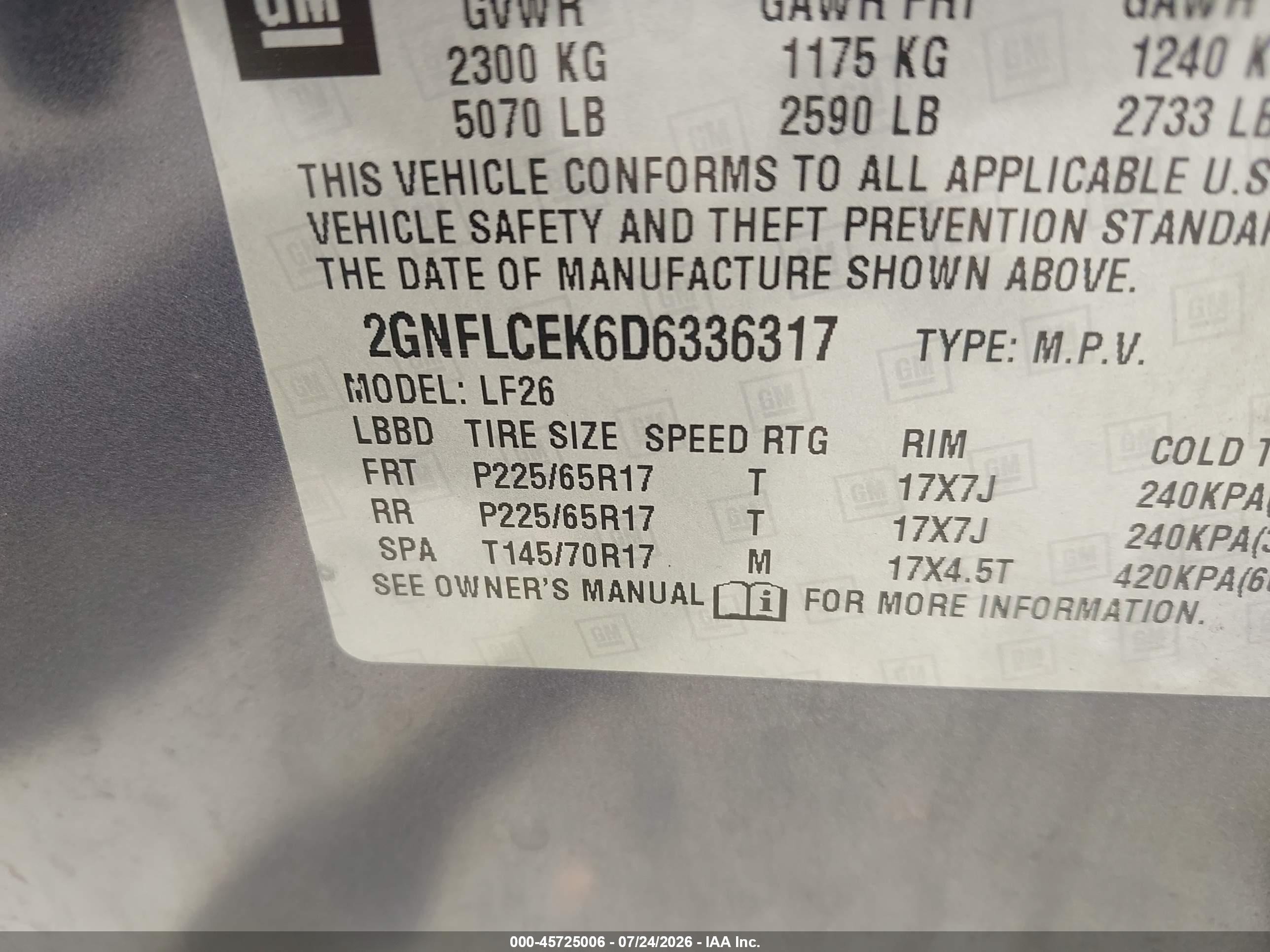 2013 Chevrolet Equinox Ls Blue vin: 2GNFLCEK6D6336317