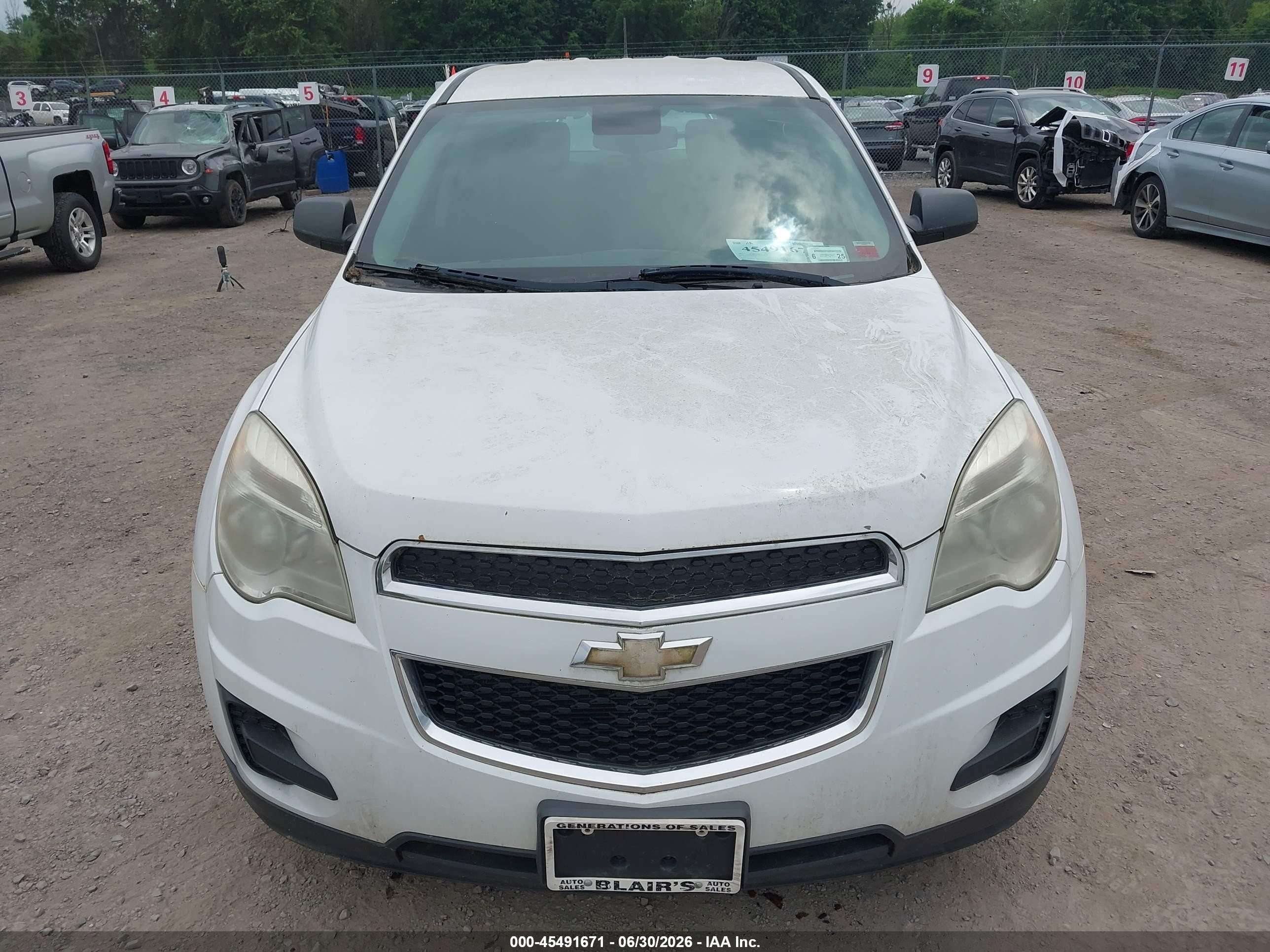 2013 Chevrolet Equinox Ls White vin: 2GNFLCEK6D6417799