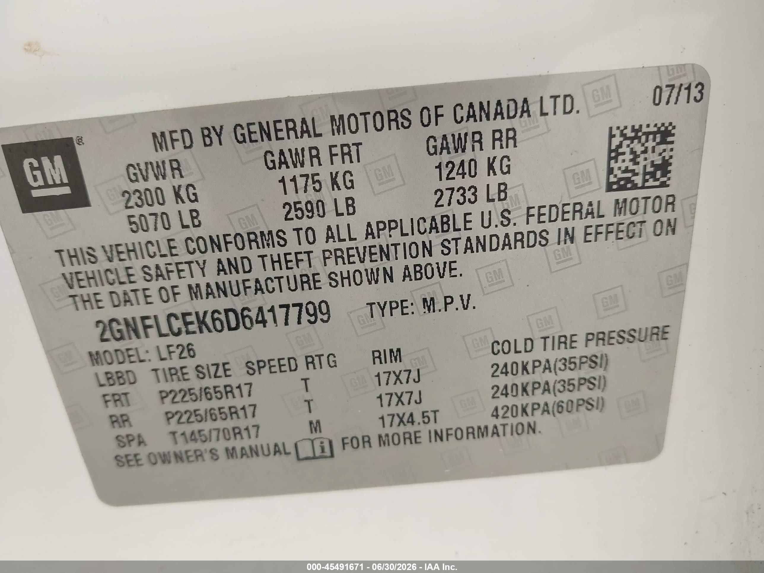 2013 Chevrolet Equinox Ls White vin: 2GNFLCEK6D6417799