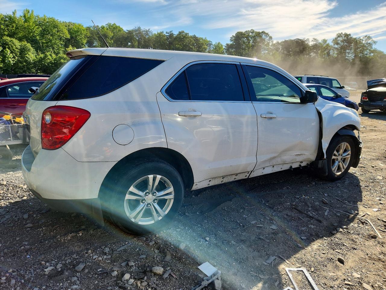 2013 Chevrolet Equinox Ls White vin: 2GNFLCEK7D6142590