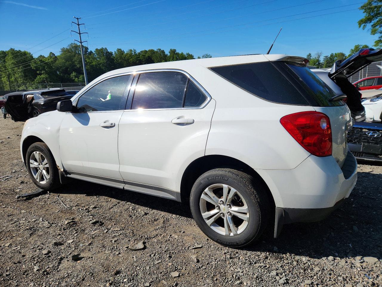 2013 Chevrolet Equinox Ls White vin: 2GNFLCEK7D6142590