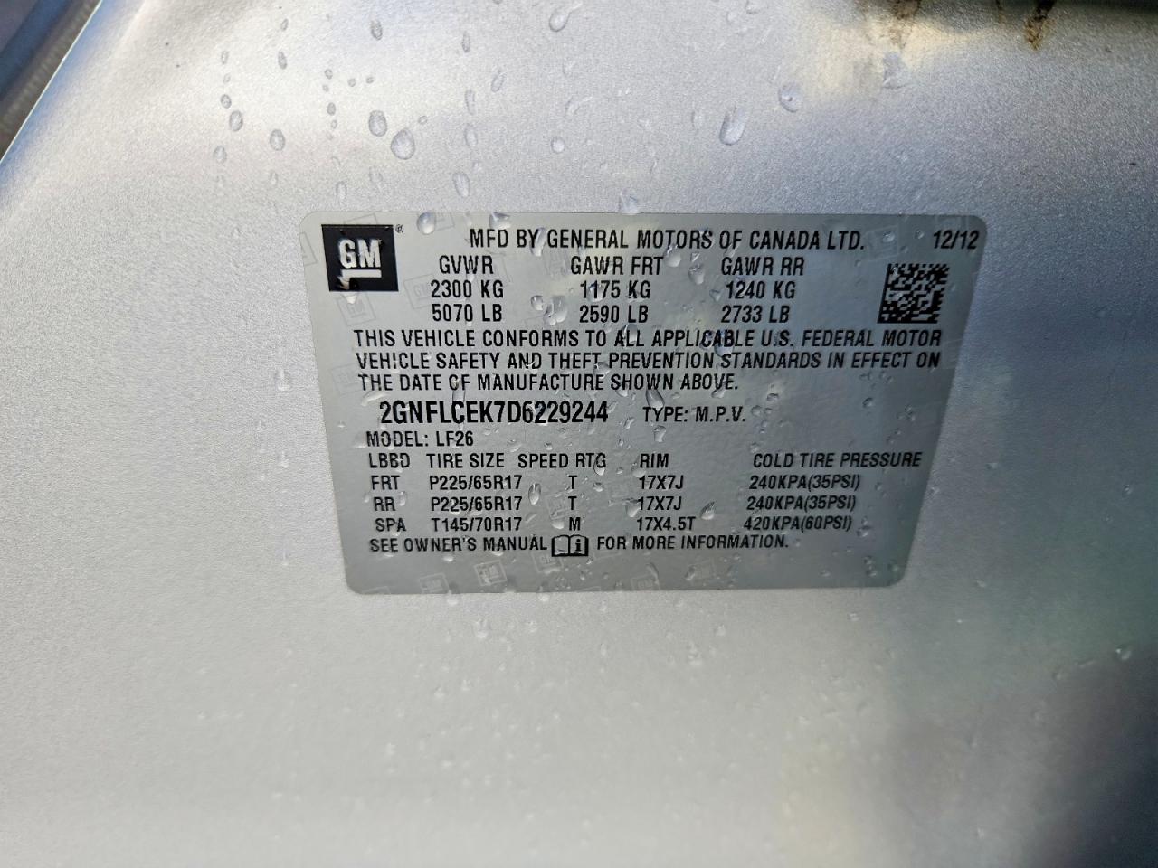 2013 Chevrolet Equinox Ls Серебряный vin: 2GNFLCEK7D6229244