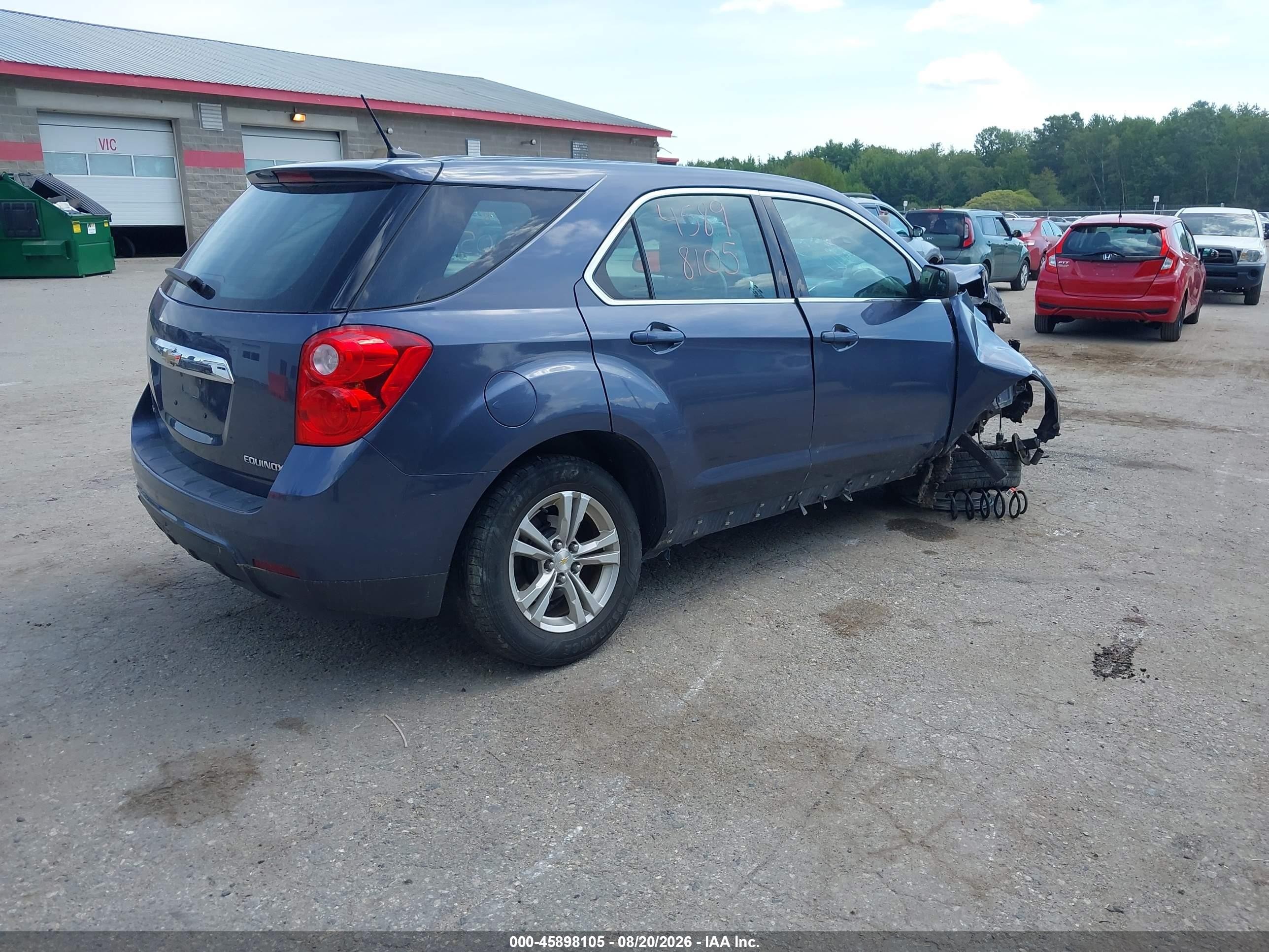 2013 Chevrolet Equinox Ls Синий vin: 2GNFLCEK8D6299335
