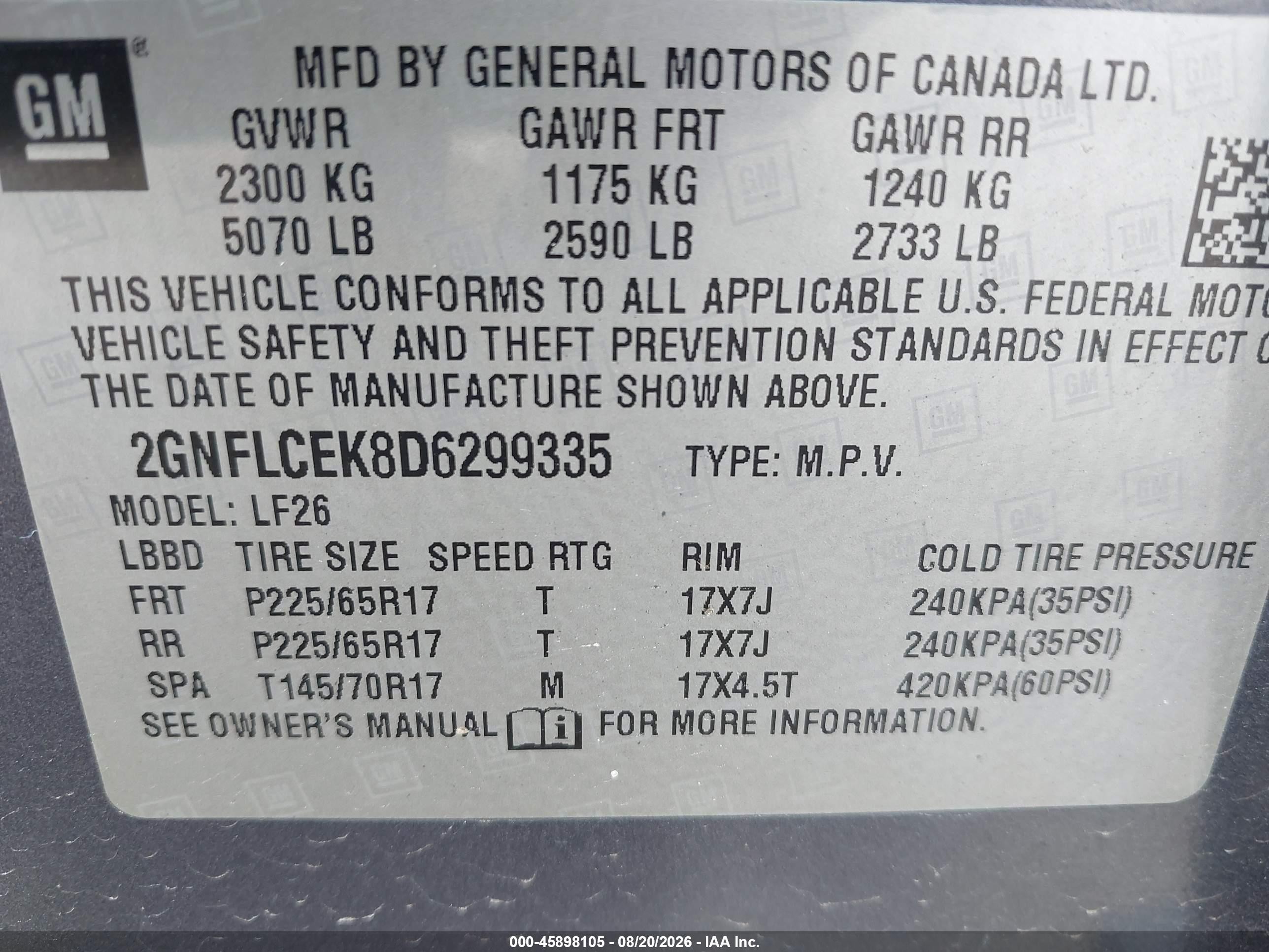 2013 Chevrolet Equinox Ls Синий vin: 2GNFLCEK8D6299335