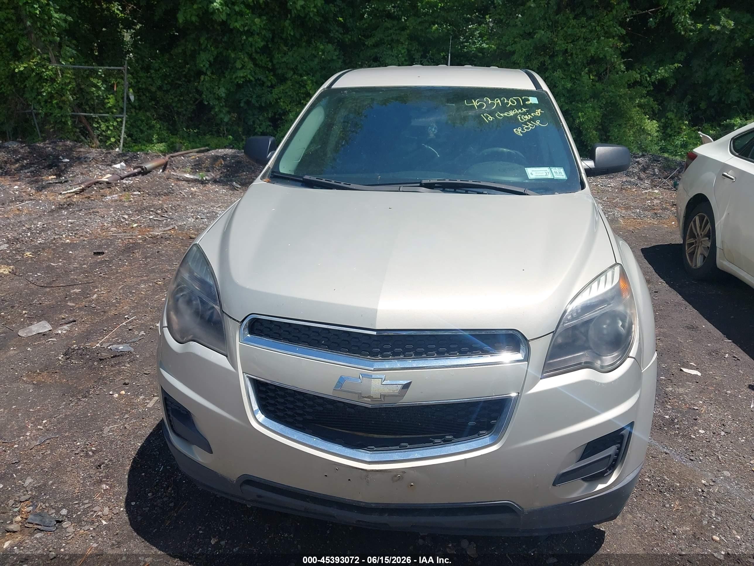 2012 Chevrolet Equinox Ls Cream vin: 2GNFLCEK9C6136532