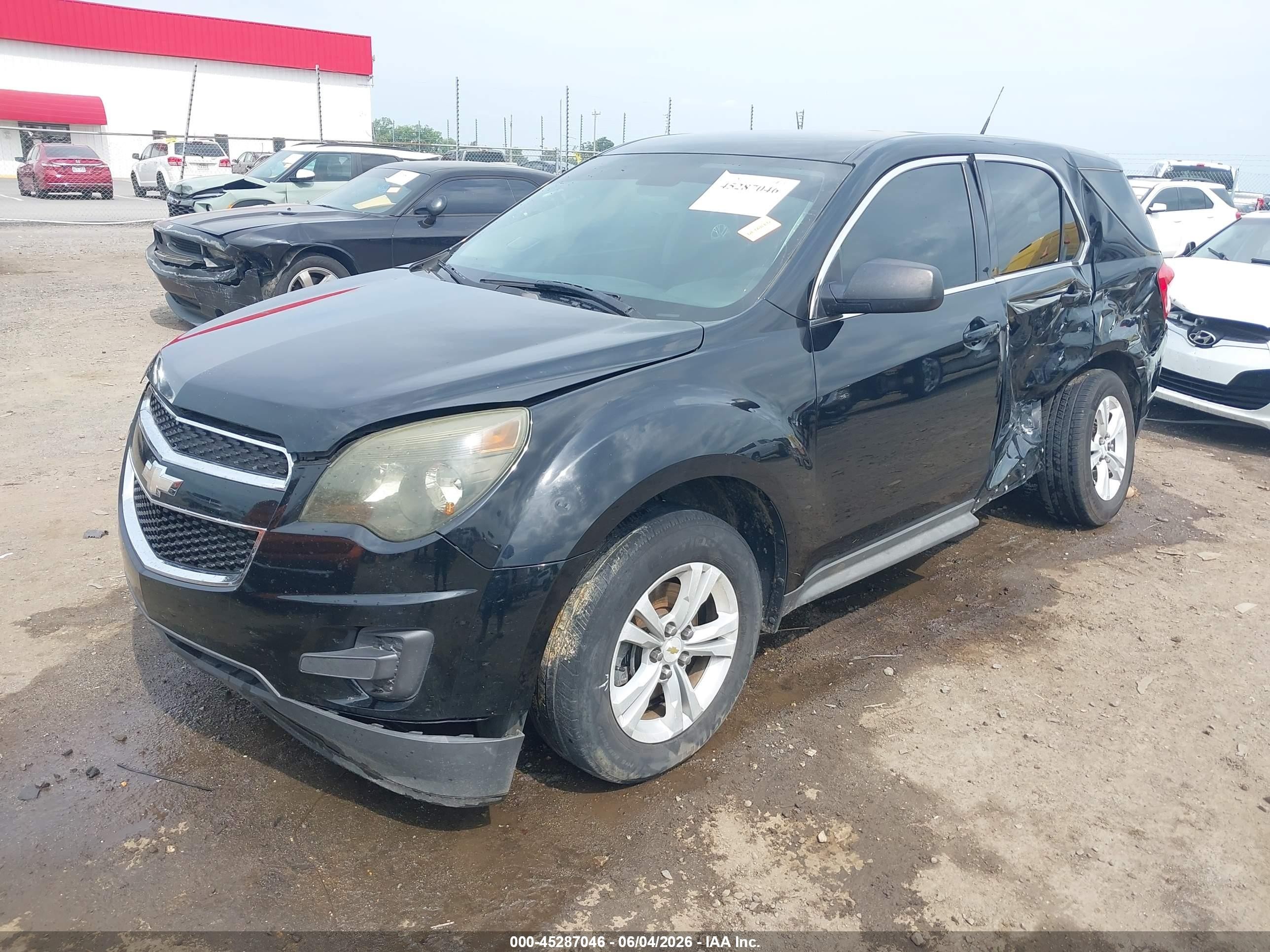 2012 Chevrolet Equinox Ls Black vin: 2GNFLCEK9C6323866