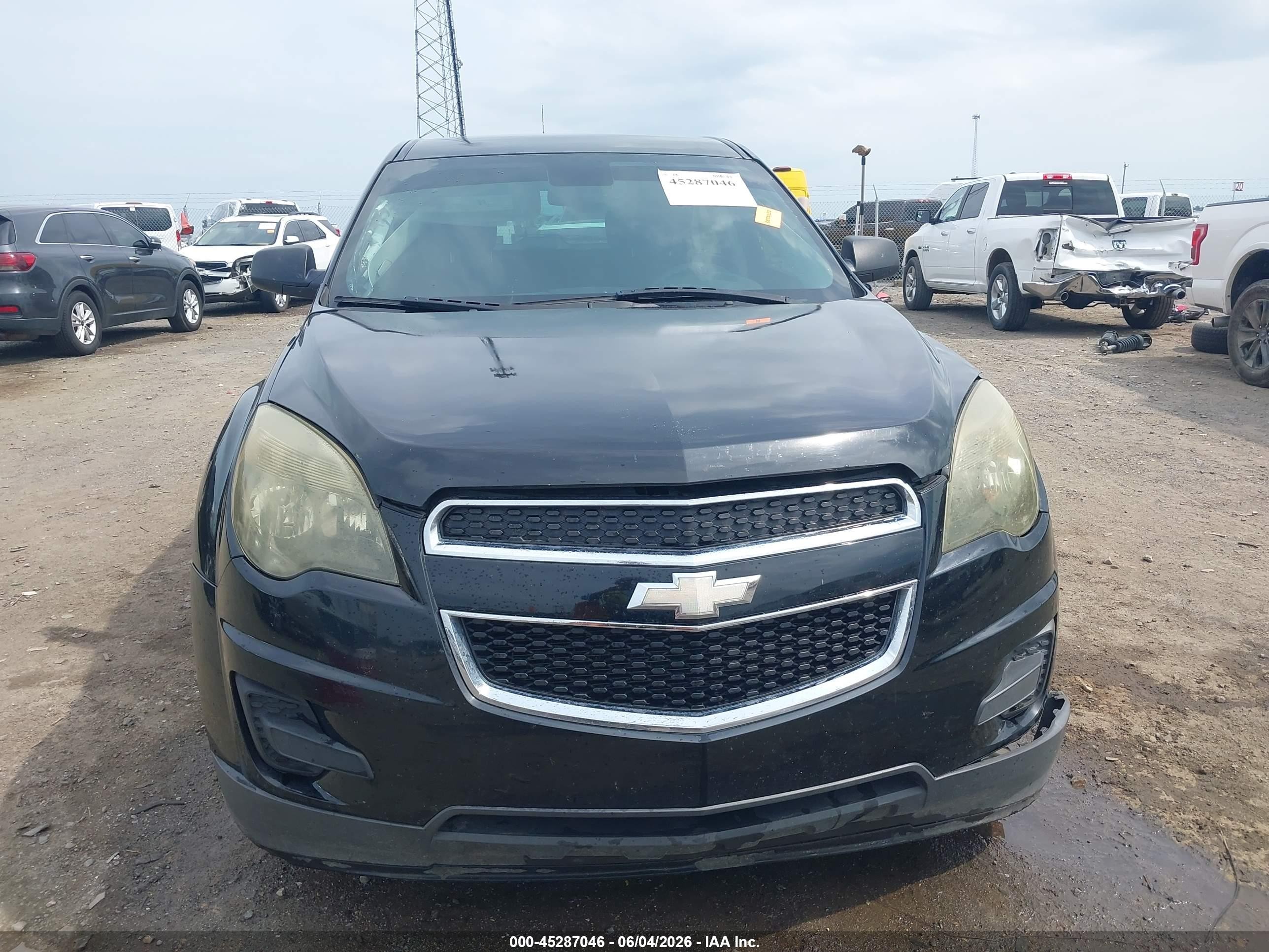2012 Chevrolet Equinox Ls Black vin: 2GNFLCEK9C6323866