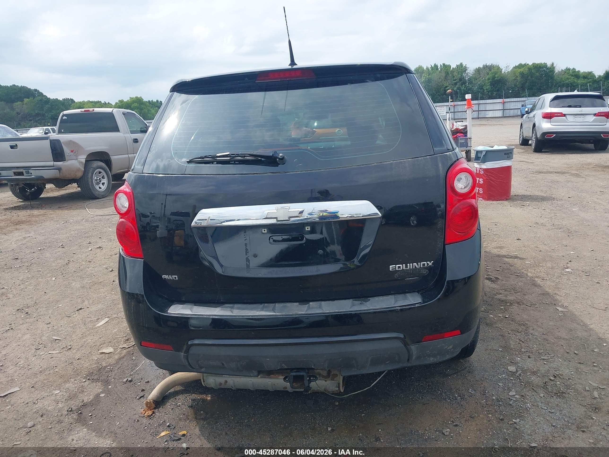 2012 Chevrolet Equinox Ls Black vin: 2GNFLCEK9C6323866