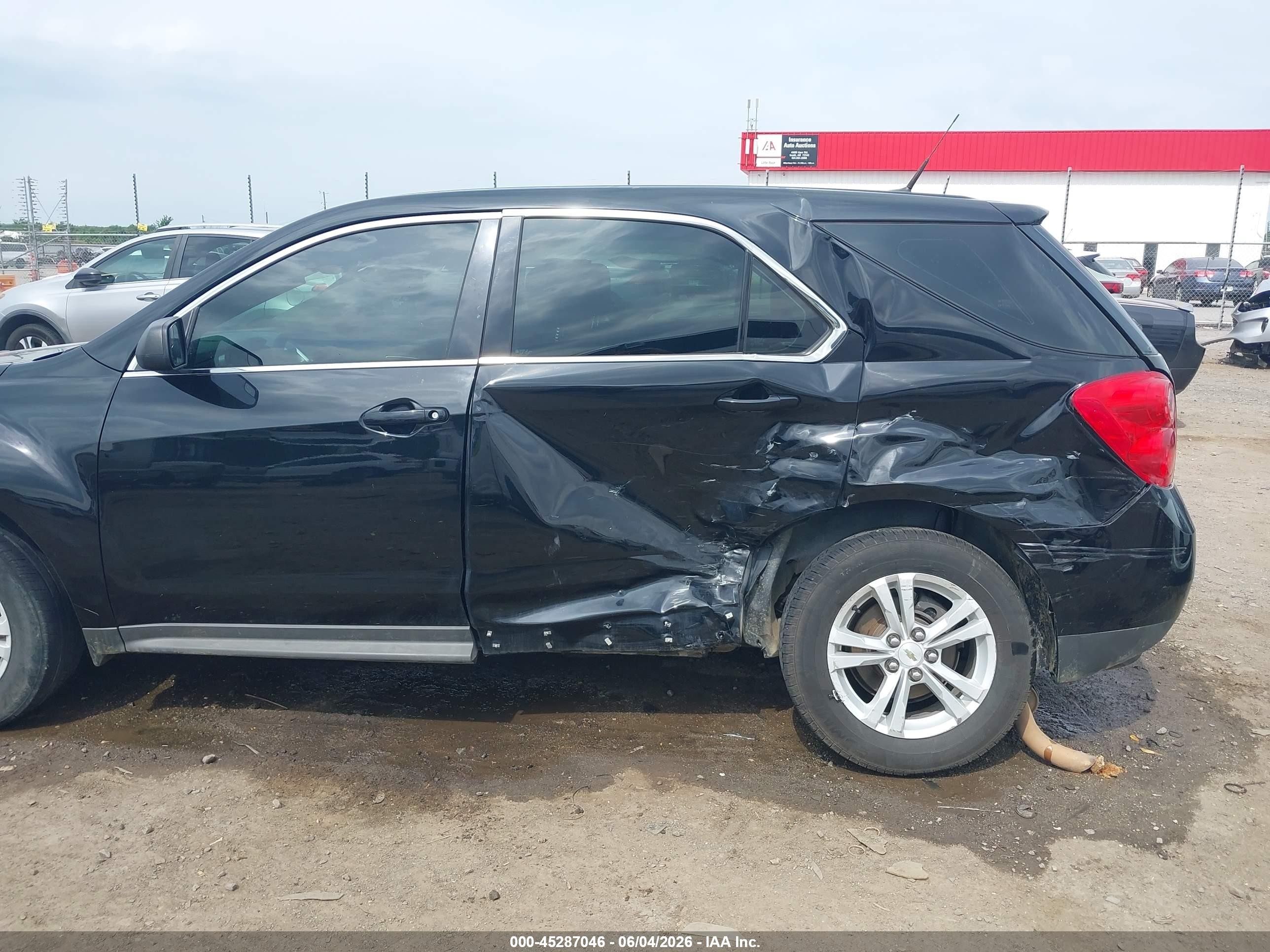 2012 Chevrolet Equinox Ls Black vin: 2GNFLCEK9C6323866