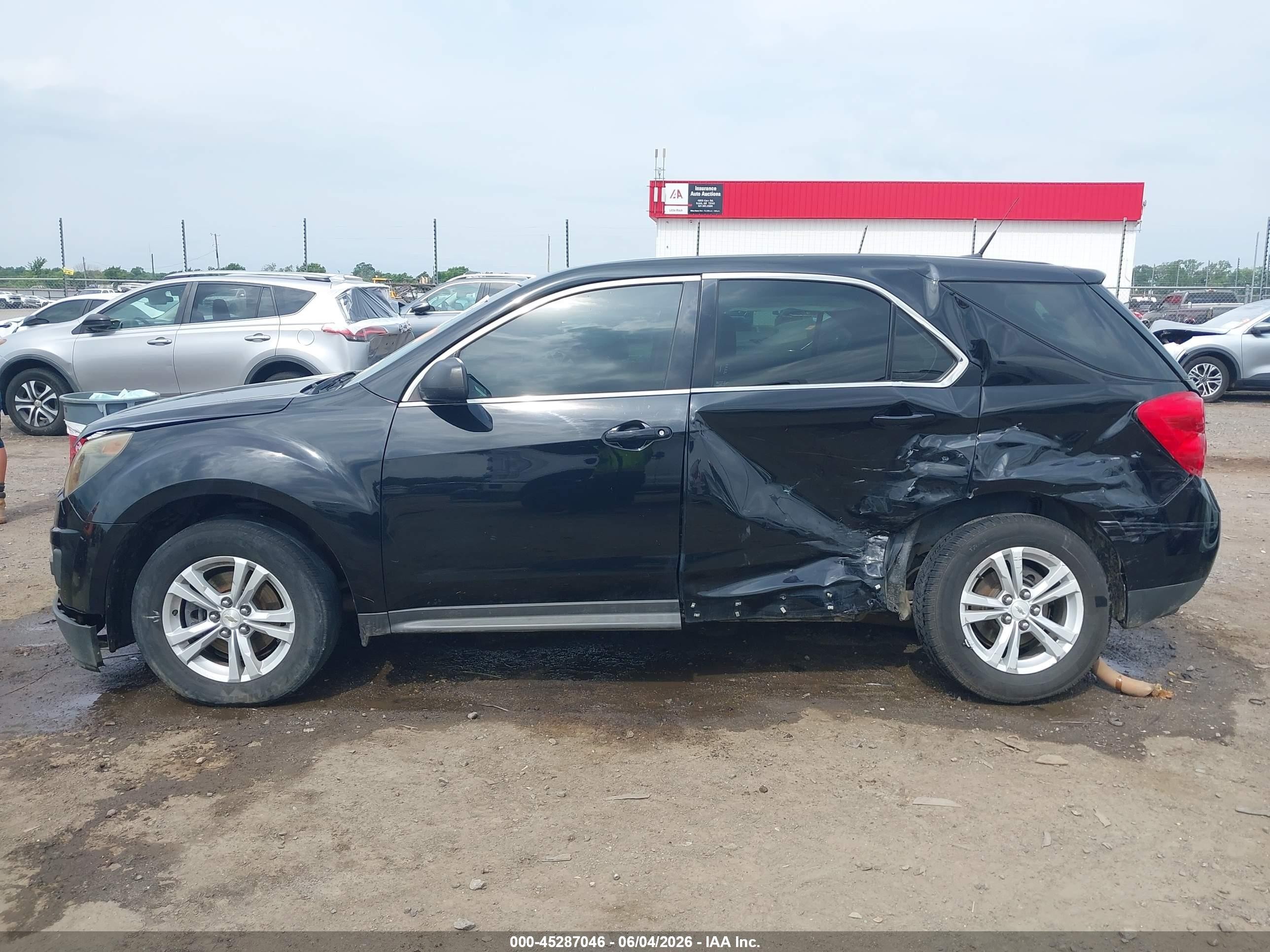 2012 Chevrolet Equinox Ls Black vin: 2GNFLCEK9C6323866