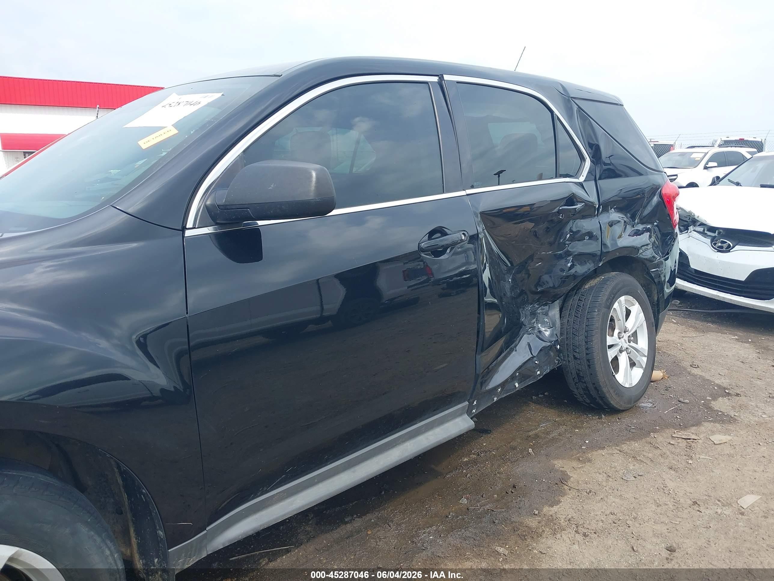 2012 Chevrolet Equinox Ls Black vin: 2GNFLCEK9C6323866