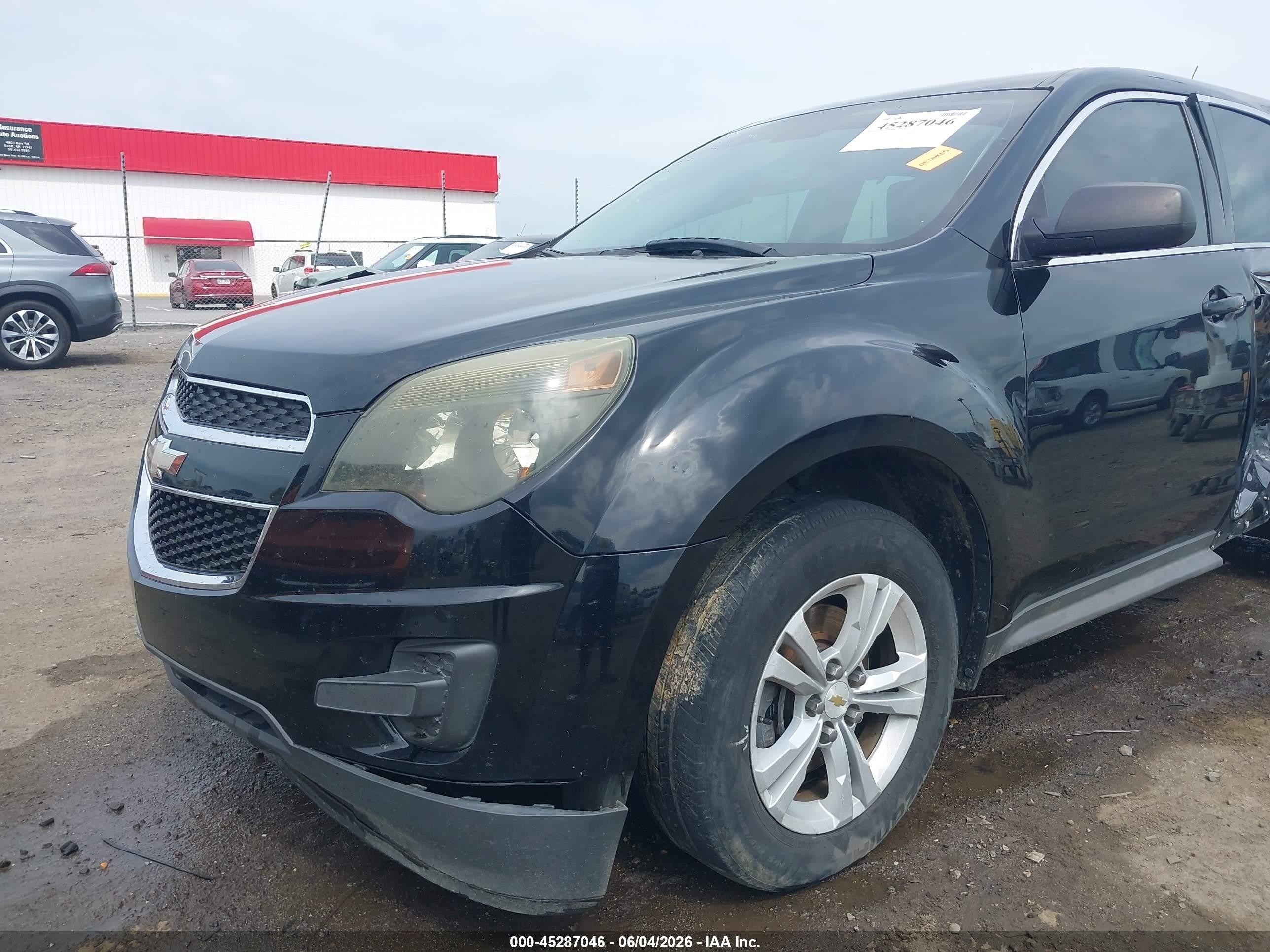 2012 Chevrolet Equinox Ls Black vin: 2GNFLCEK9C6323866
