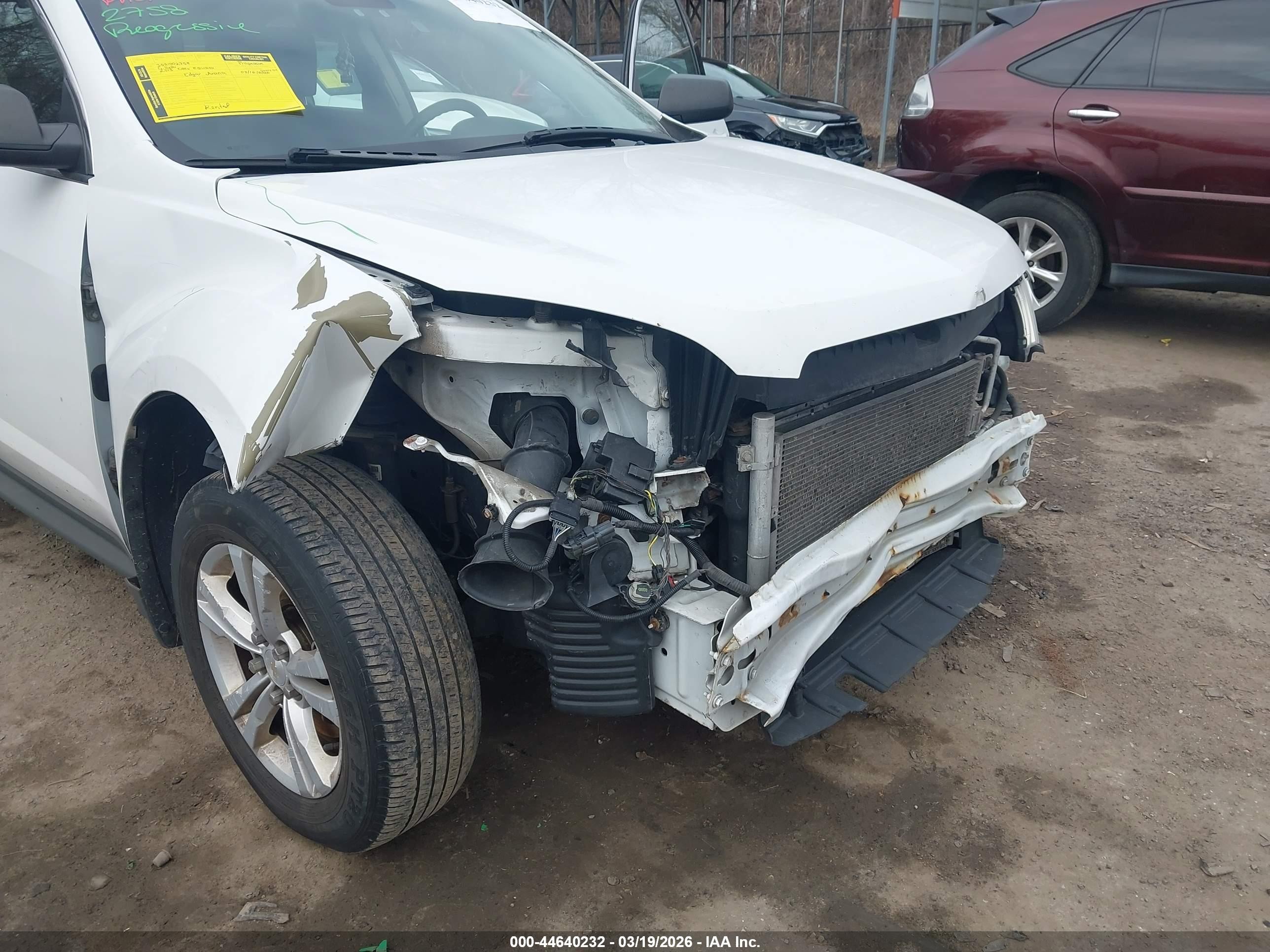 2013 Chevrolet Equinox Ls White vin: 2GNFLCEK9D6160024