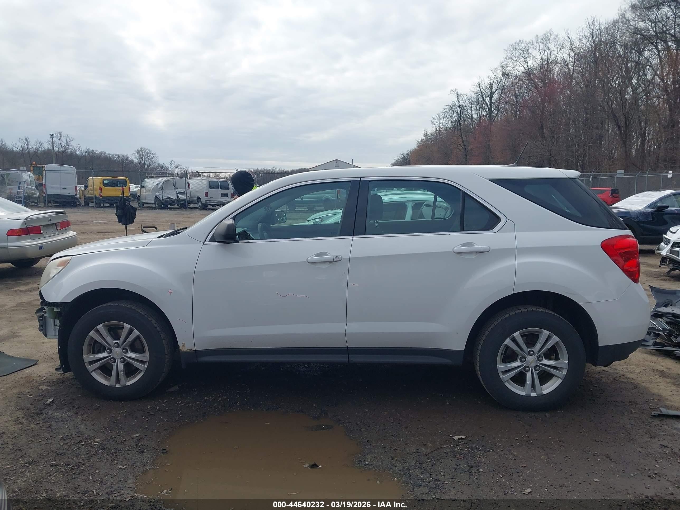 2013 Chevrolet Equinox Ls White vin: 2GNFLCEK9D6160024