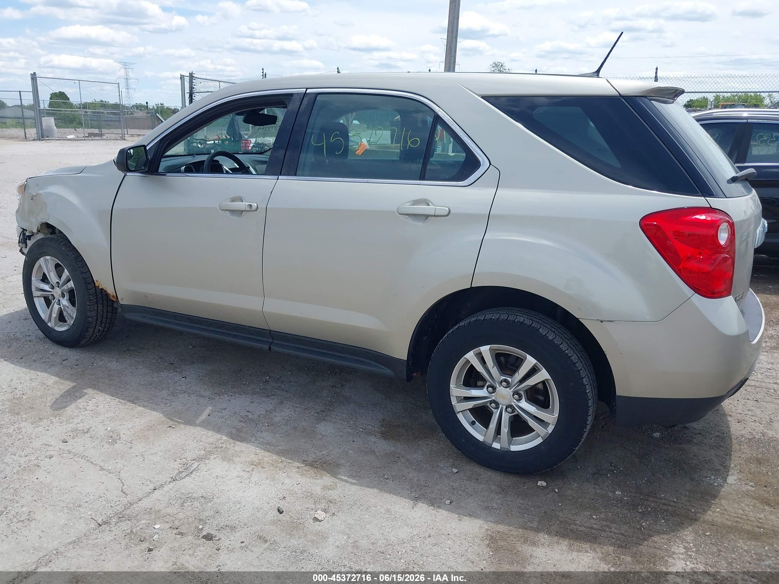 2013 Chevrolet Equinox Ls Gold vin: 2GNFLCEK9D6415187