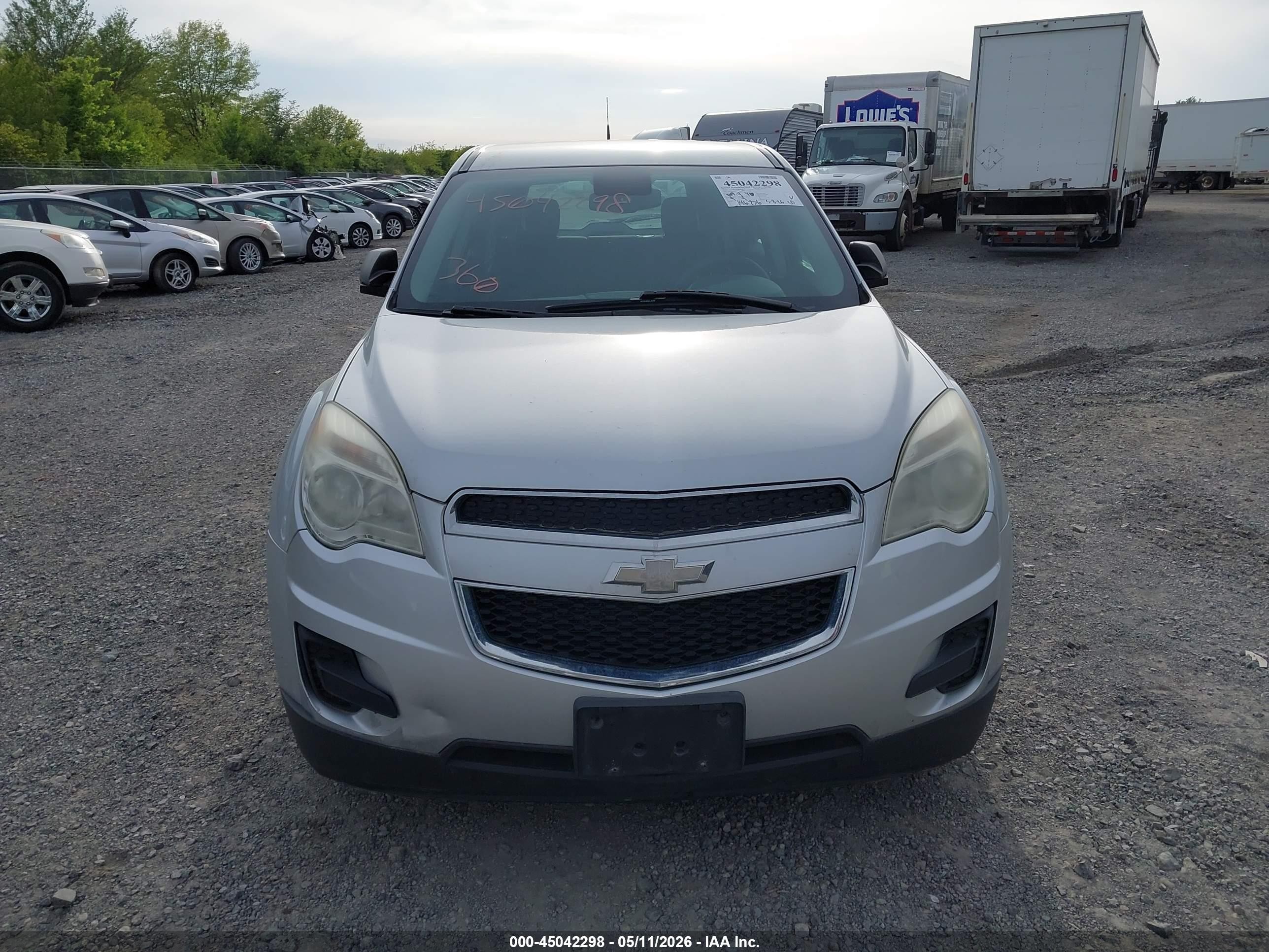 2012 Chevrolet Equinox Ls Серебряный vin: 2GNFLCEKXC6137835