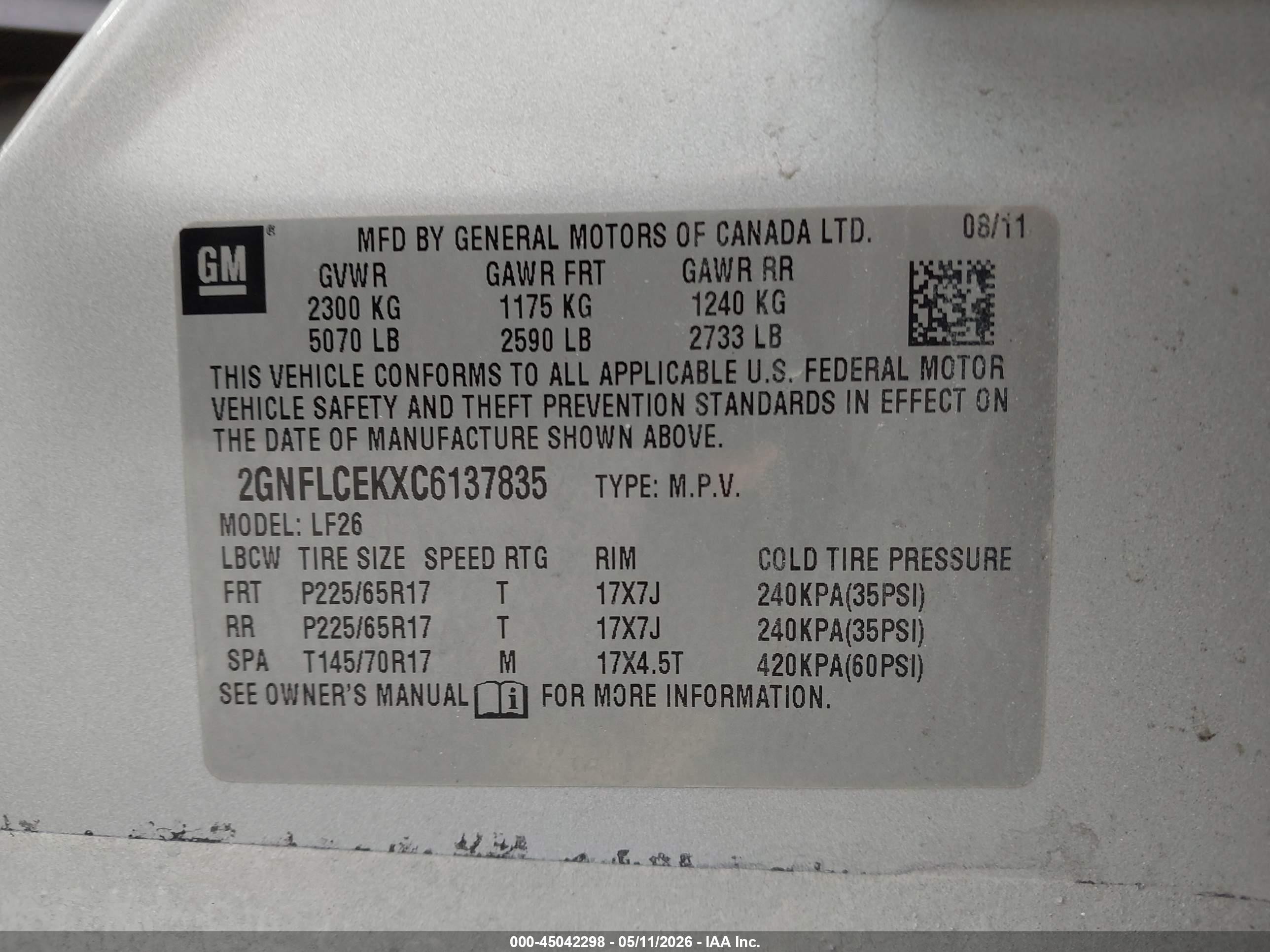 2012 Chevrolet Equinox Ls Серебряный vin: 2GNFLCEKXC6137835