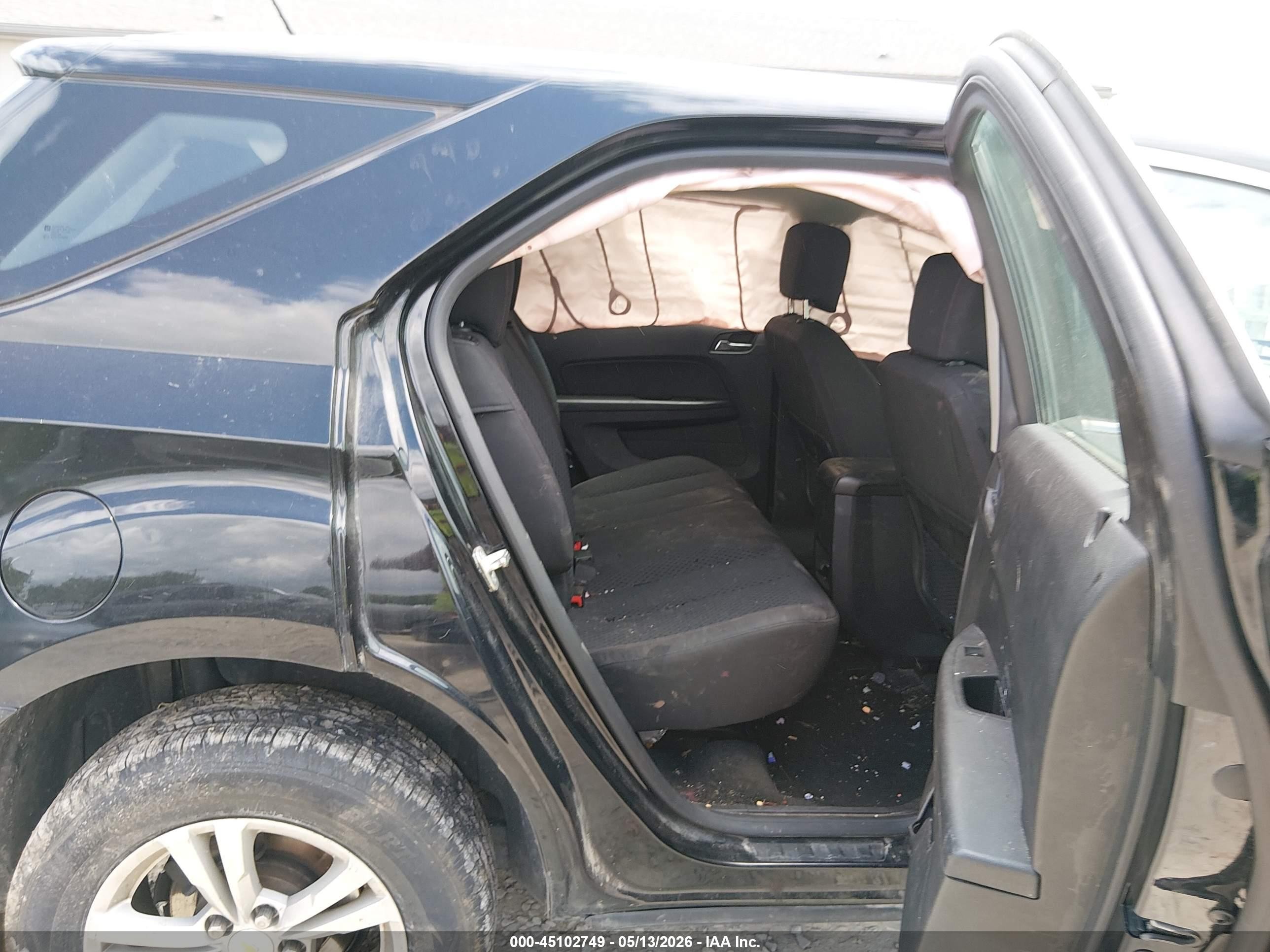 2013 Chevrolet Equinox Ls Black vin: 2GNFLCEKXD6171825