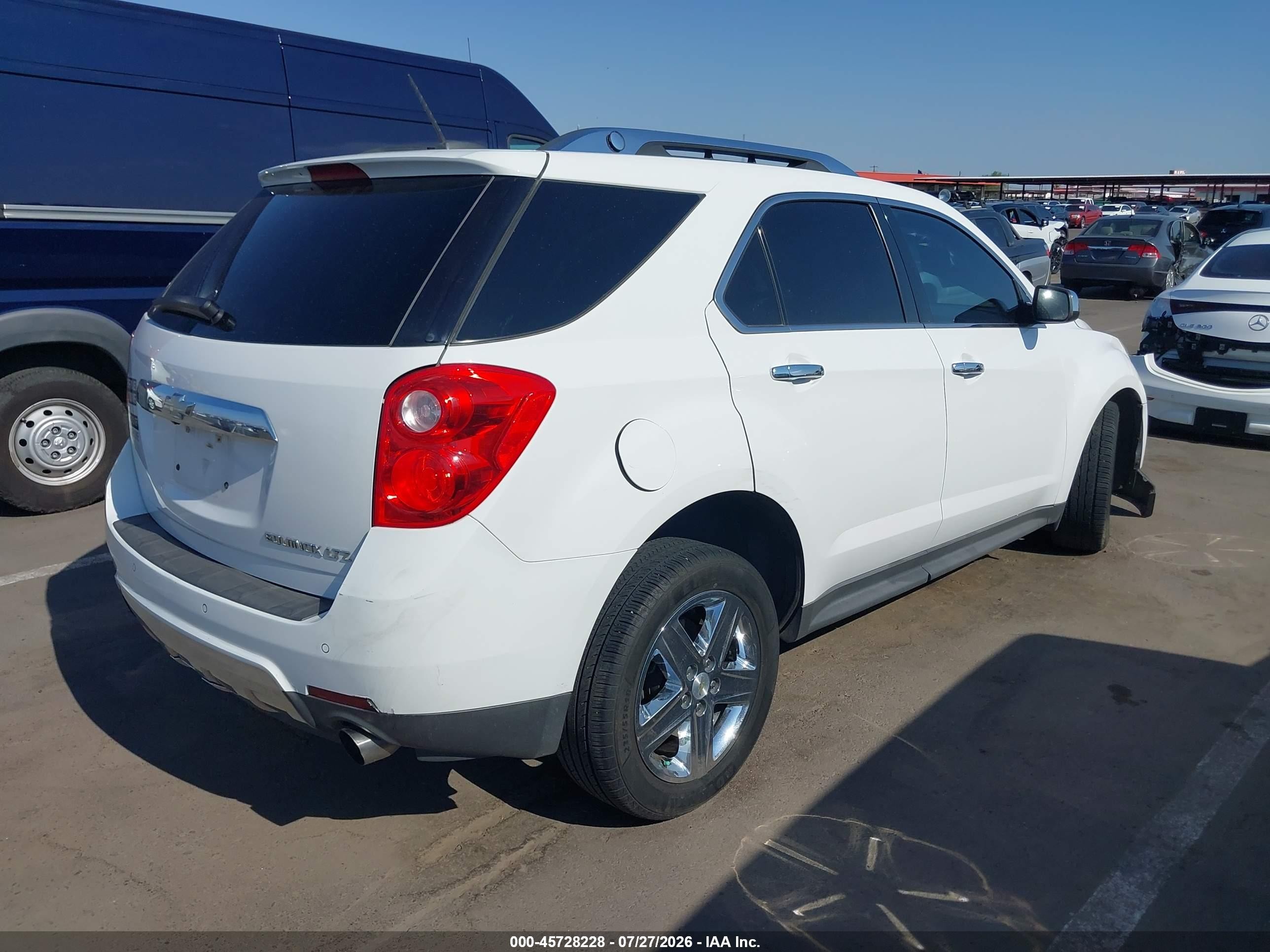 2015 Chevrolet Equinox Ltz White vin: 2GNFLDE31F6307972