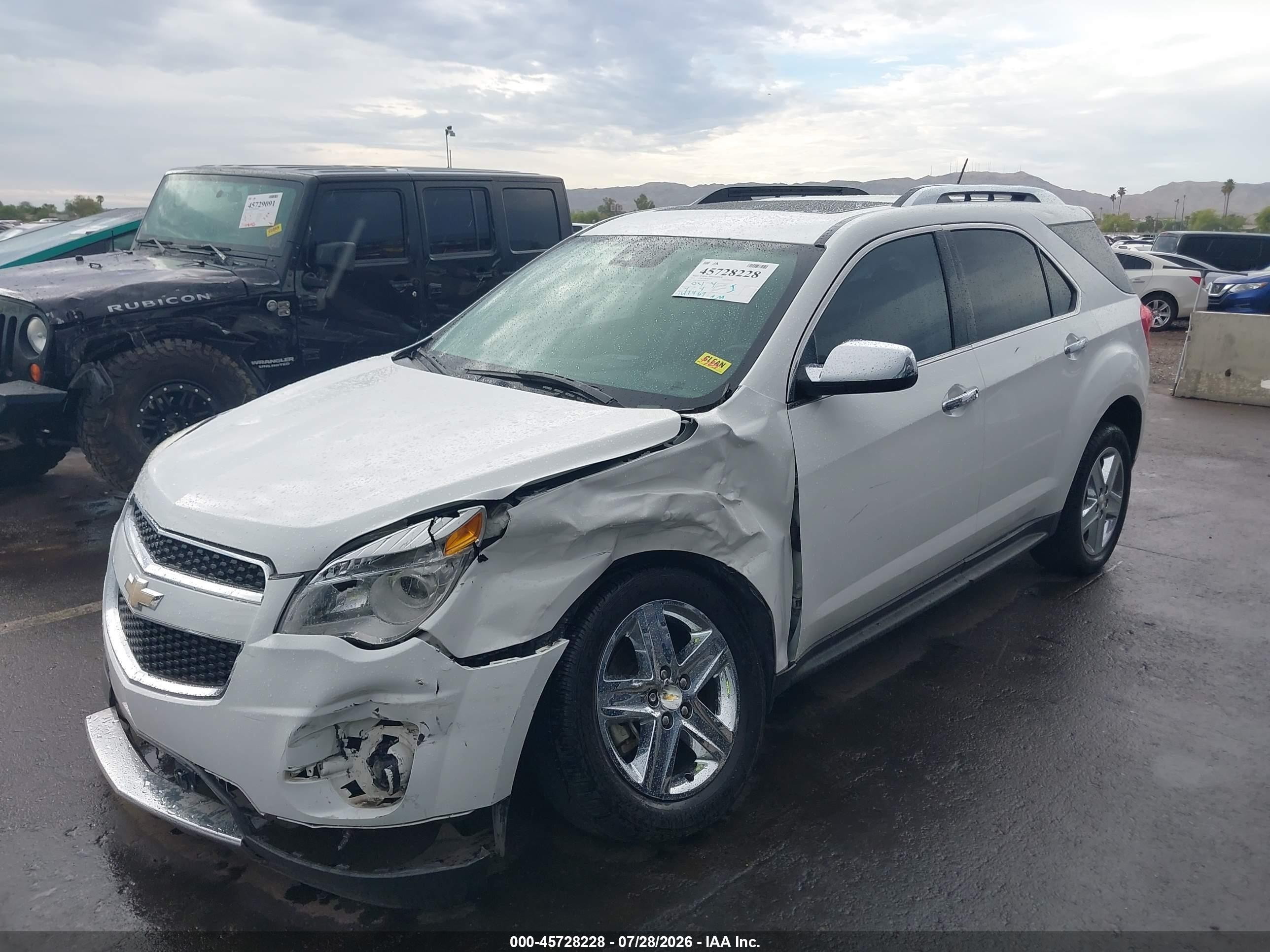 2015 Chevrolet Equinox Ltz White vin: 2GNFLDE31F6307972