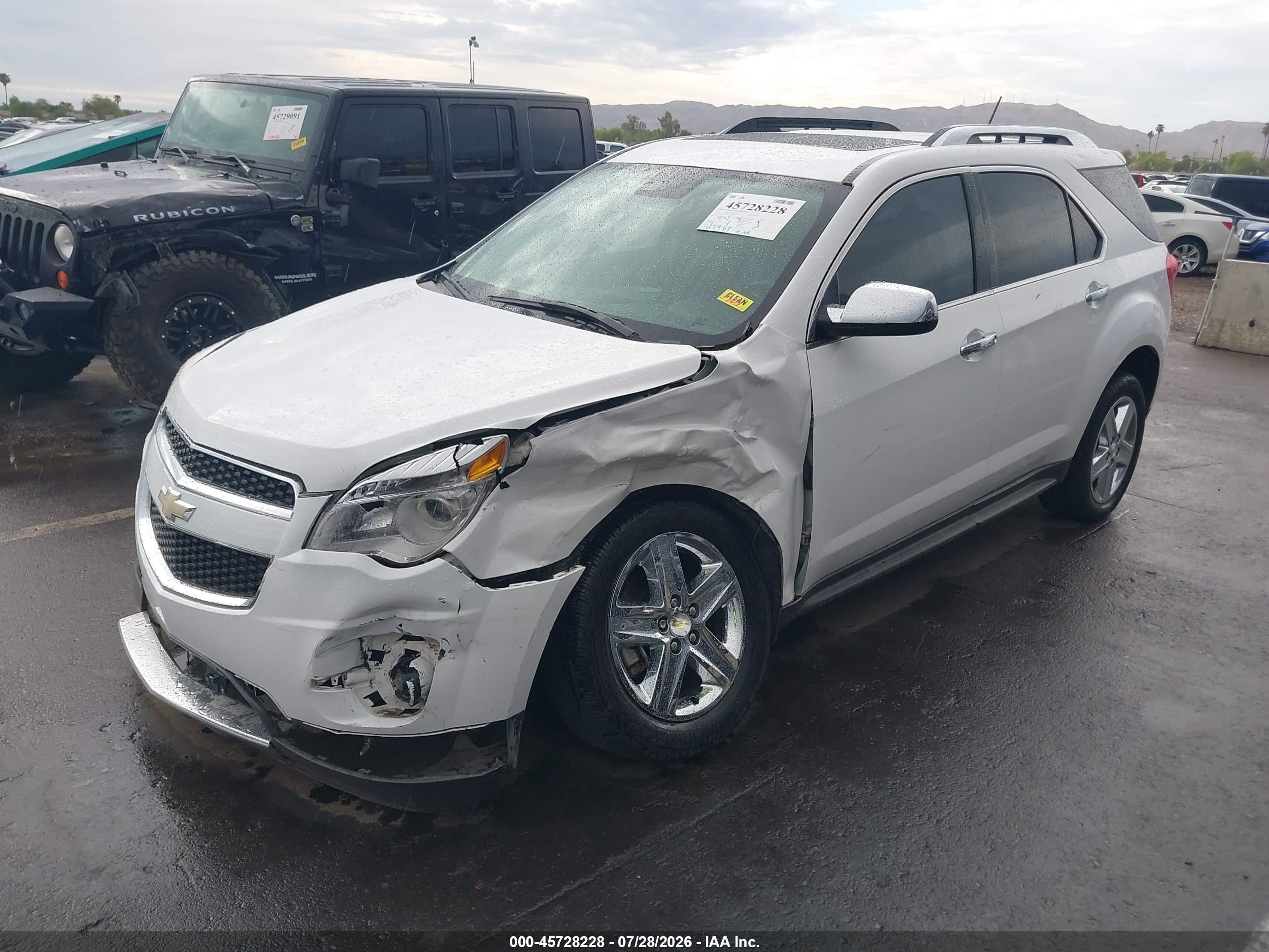 2015 Chevrolet Equinox Ltz White vin: 2GNFLDE31F6307972
