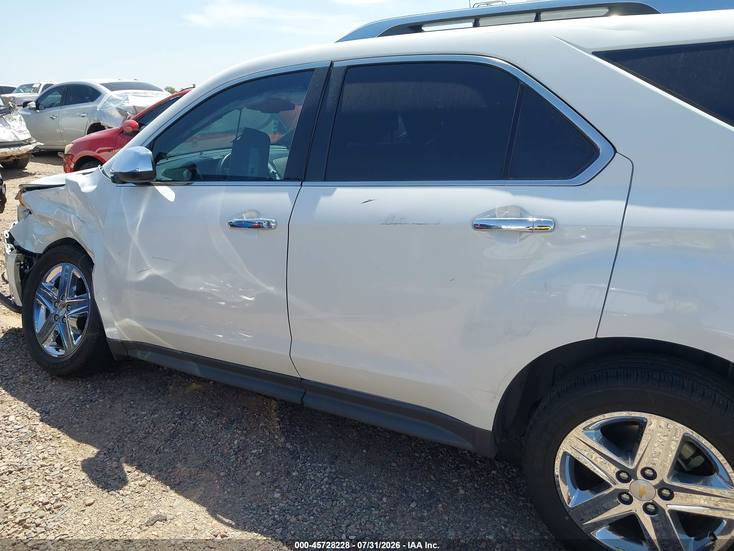2015 Chevrolet Equinox Ltz White vin: 2GNFLDE31F6307972
