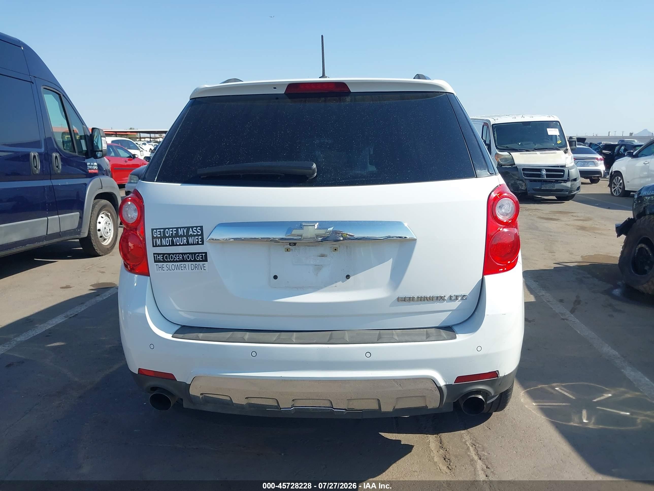 2015 Chevrolet Equinox Ltz White vin: 2GNFLDE31F6307972