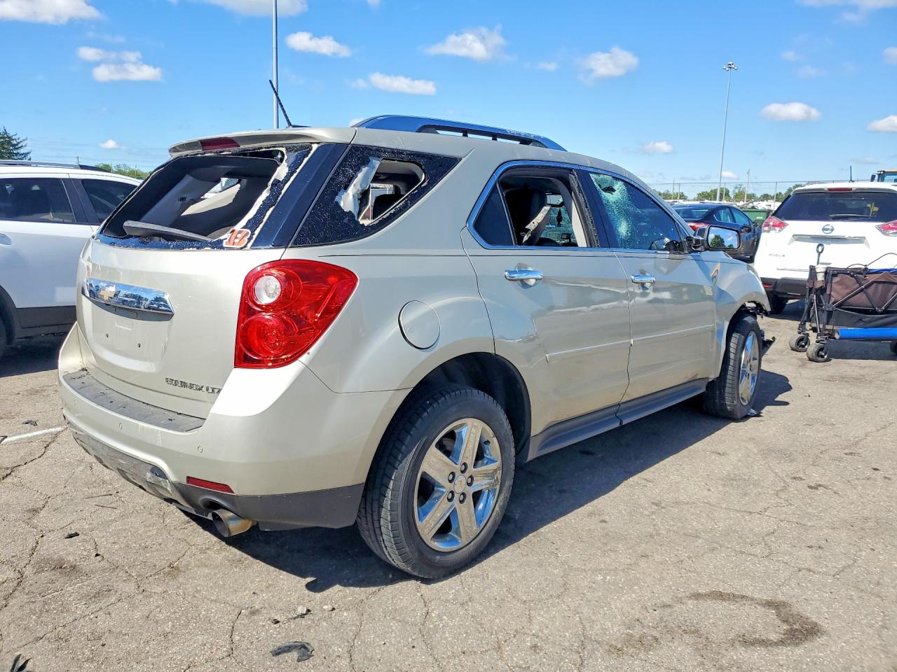 2015 Chevrolet Equinox Ltz Silver vin: 2GNFLDE33F6188063