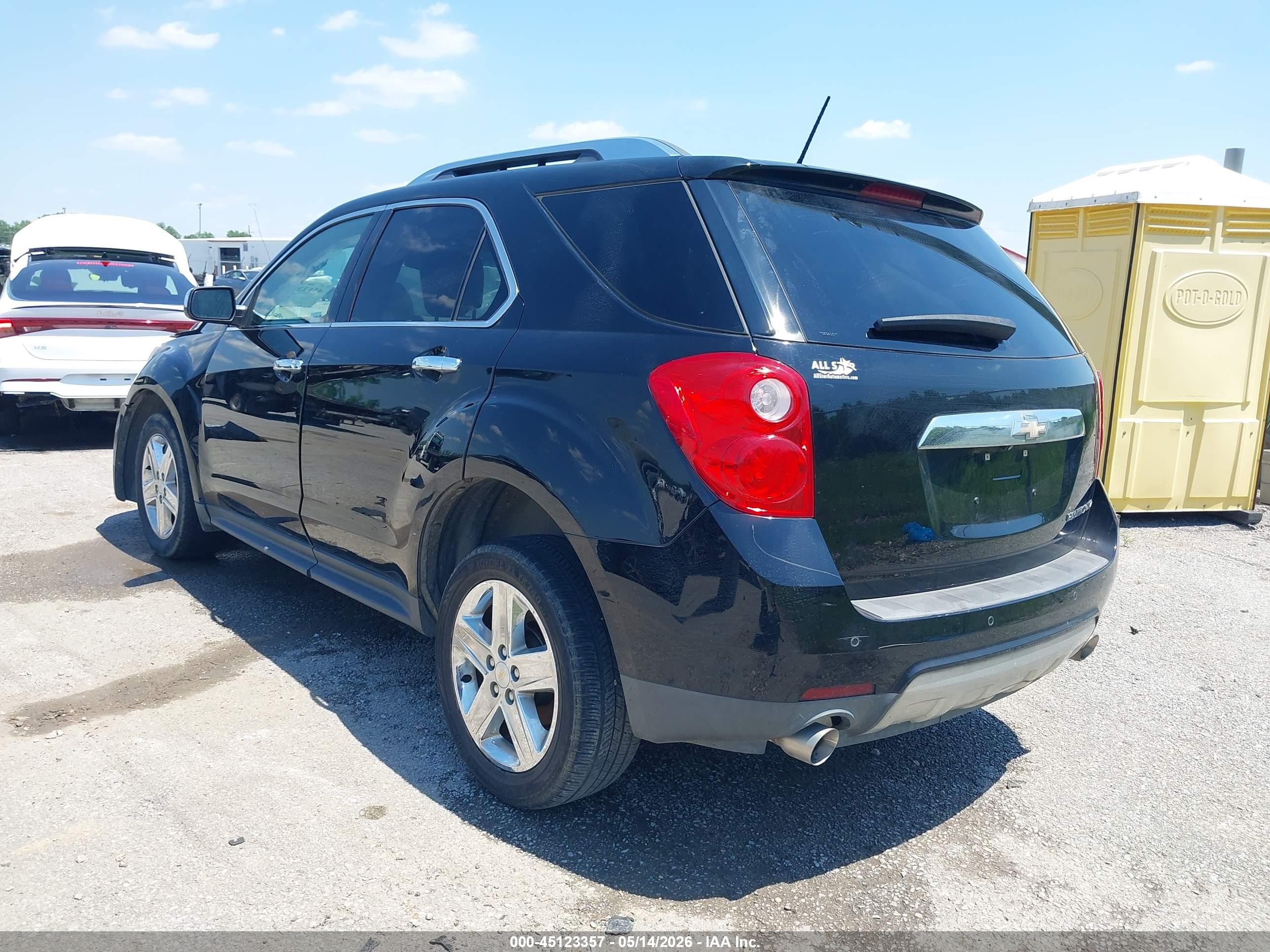 2015 Chevrolet Equinox Ltz Black vin: 2GNFLDE34F6133668